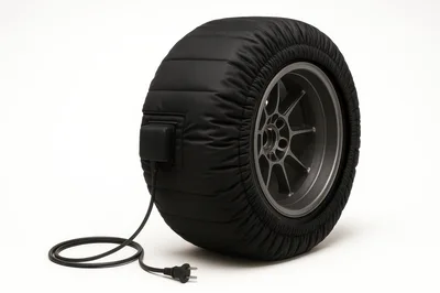 Racing Tire With Electric Heating Blanket