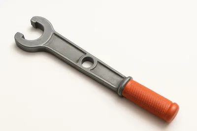 Industrial Wrench With Orange Textured Grip Handle