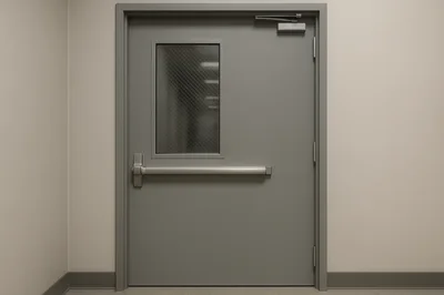 Commercial Steel Fire Door With Panic Bar