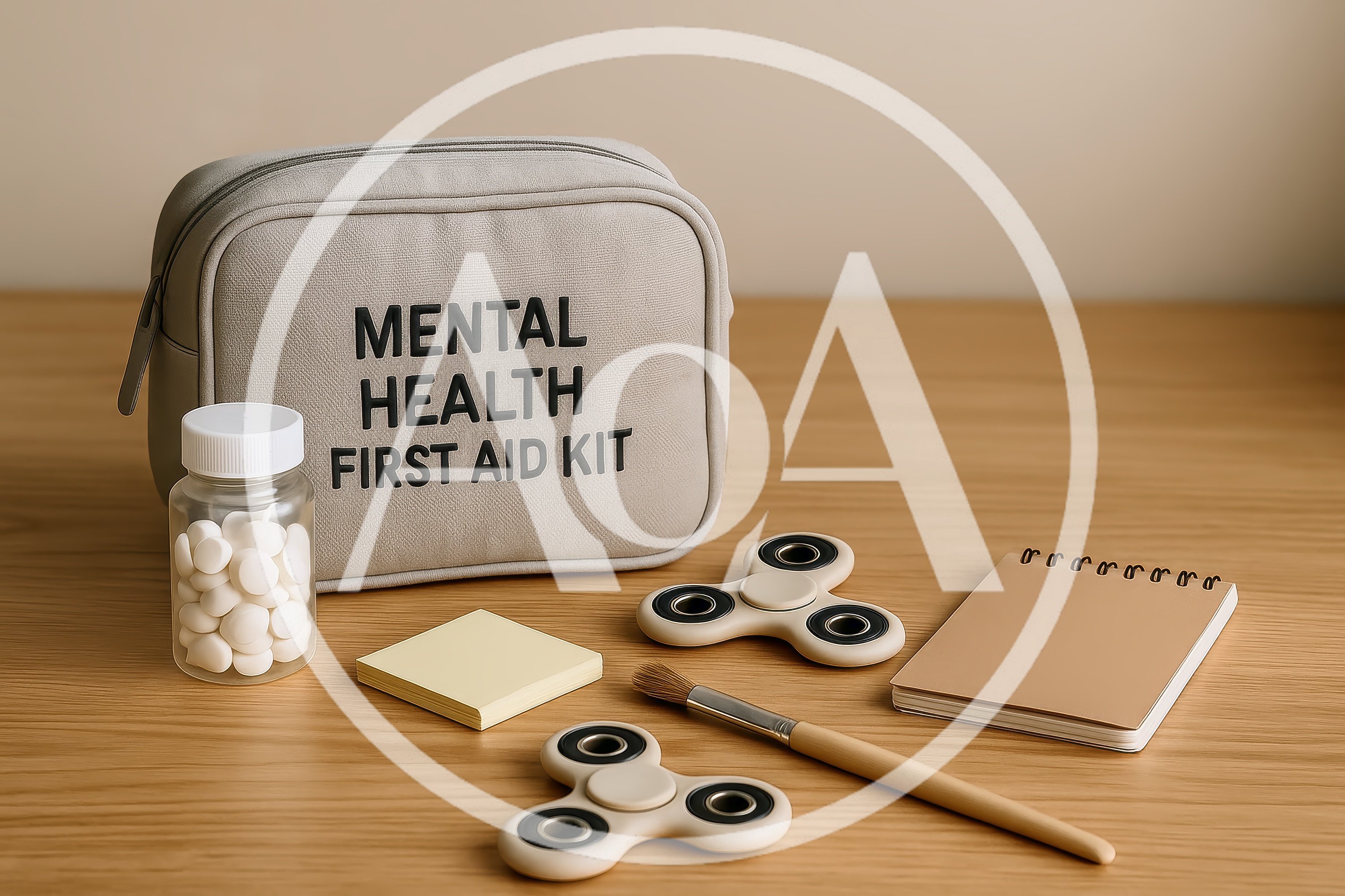 Mental Health First Aid Kit With Fidget Spinners