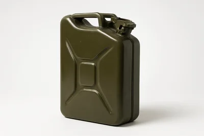 Olive Green Metal Jerry Can Fuel Container