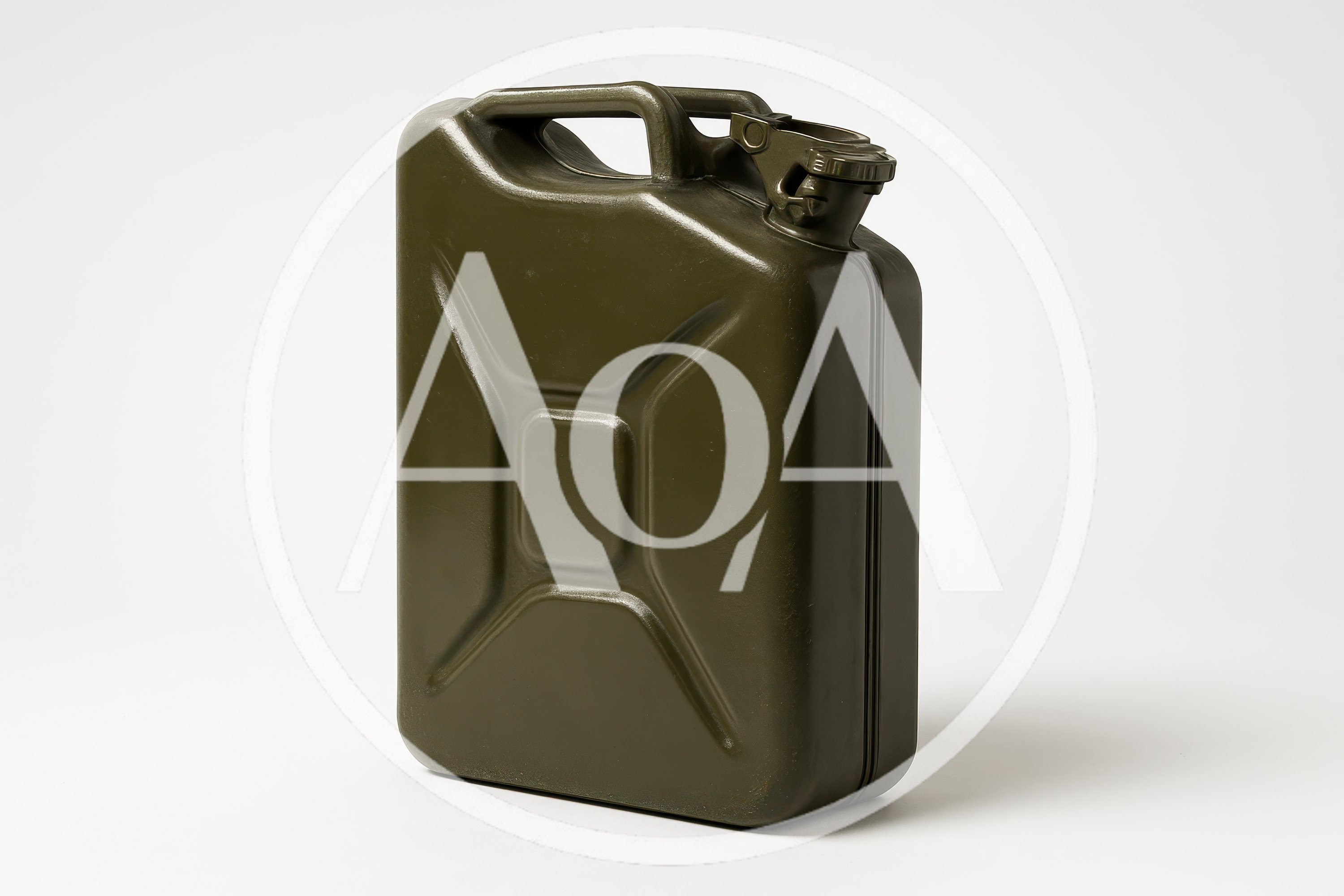 Olive Green Metal Jerry Can Fuel Container