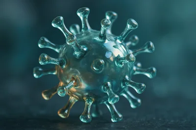 3D Rendered Coronavirus Particle Model