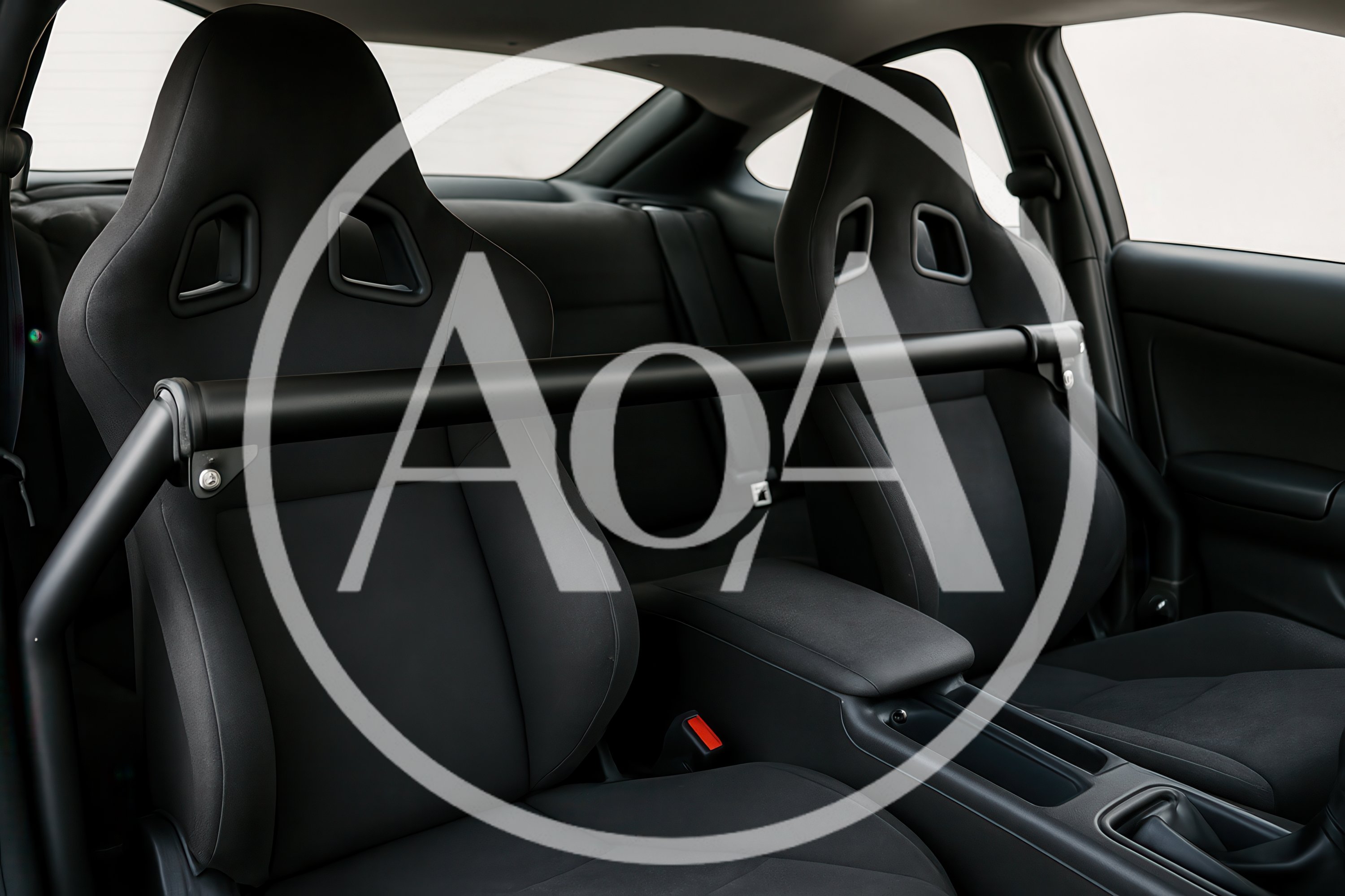 Interior View Of A Sports Car With Roll Cage