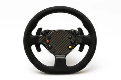 Carbon Fiber Racing Steering Wheel Isolated