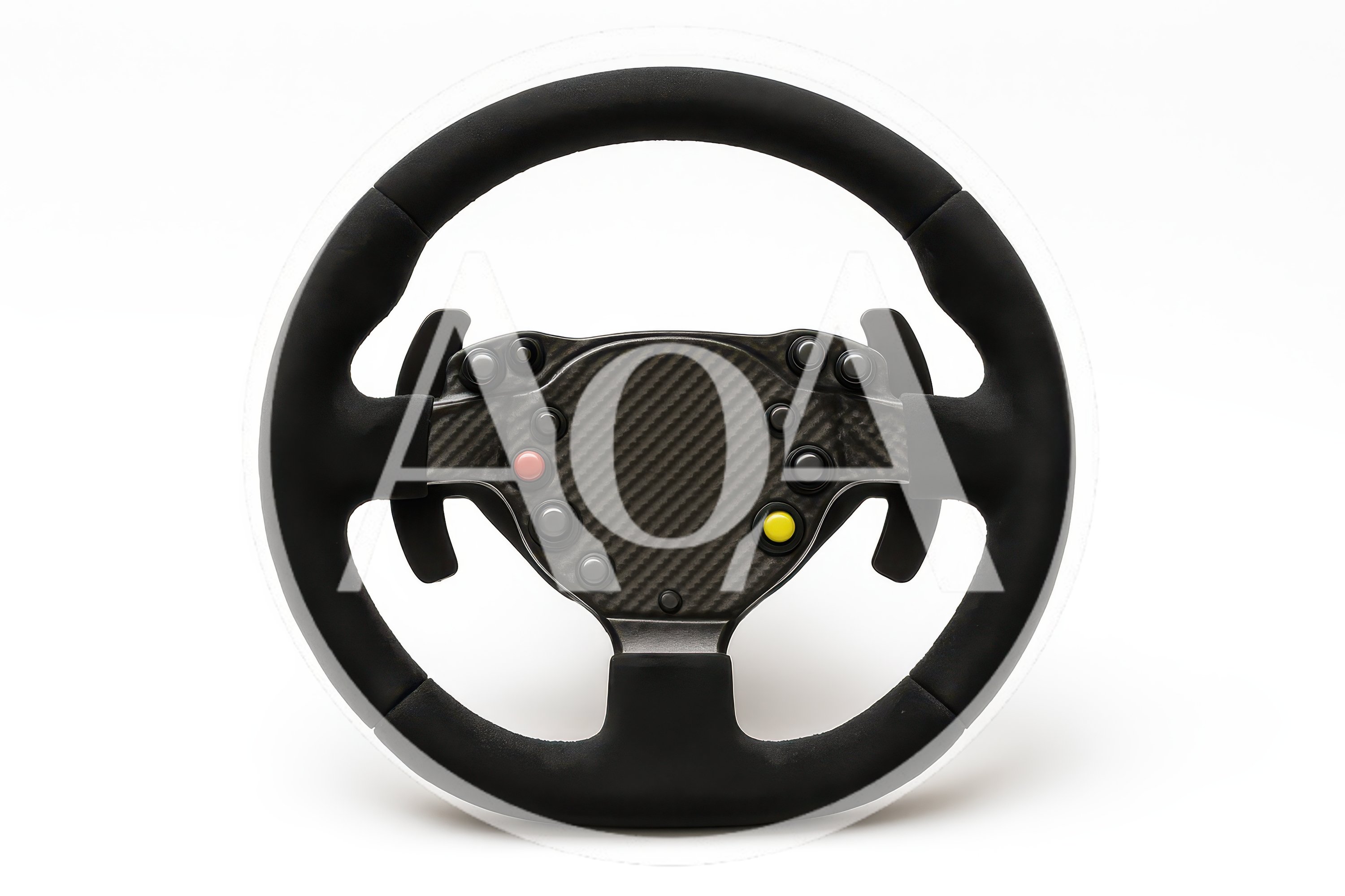 Carbon Fiber Racing Steering Wheel Isolated
