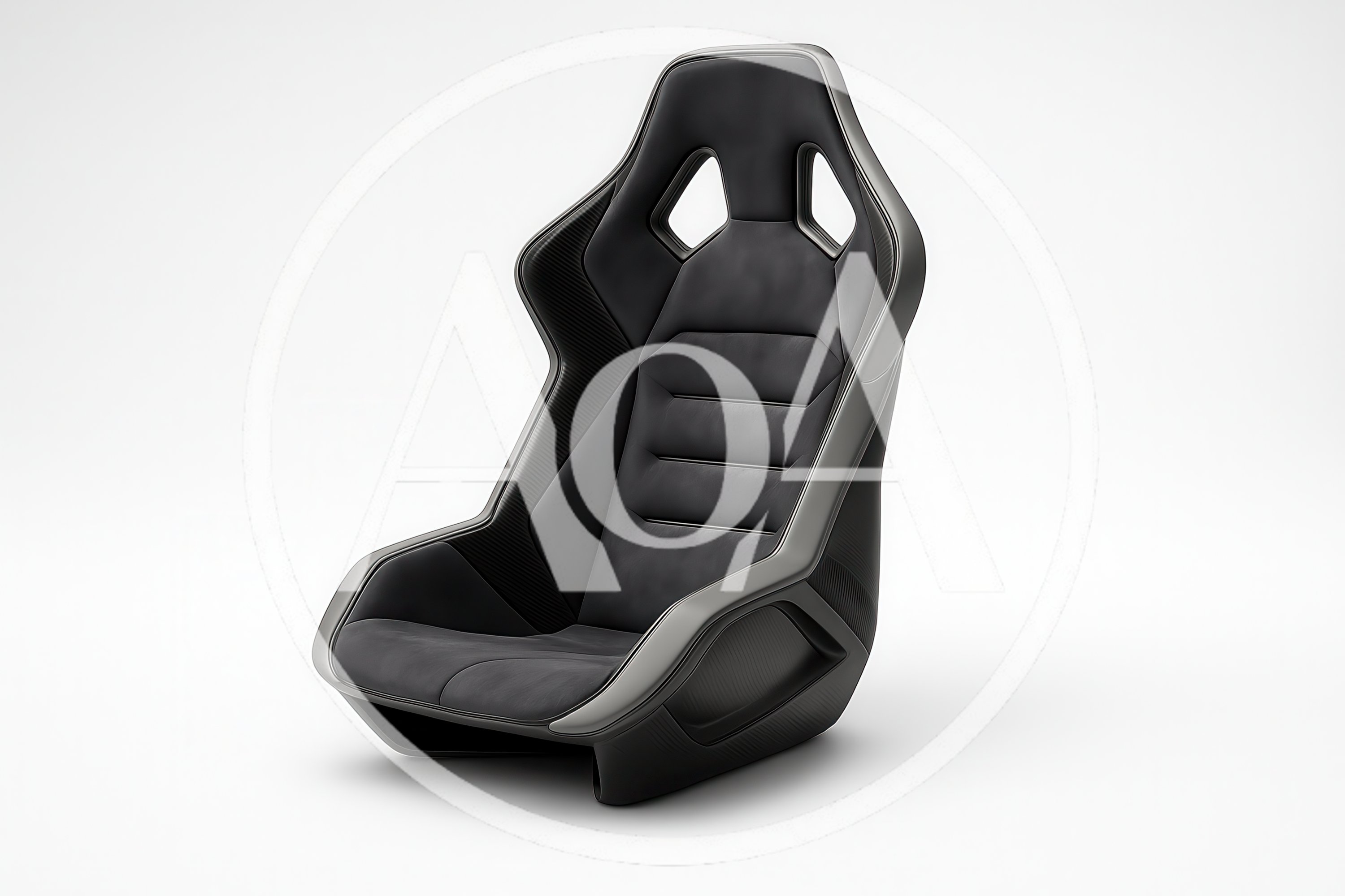 Modern Black Carbon Fiber Racing Bucket Seat