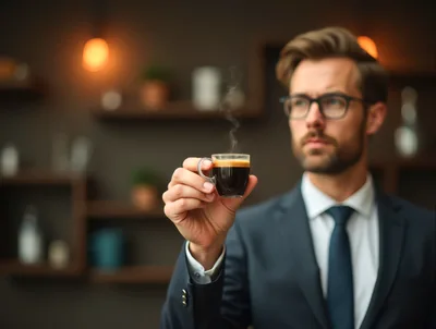 Professional Businessman Holding A Cup Of Espresso