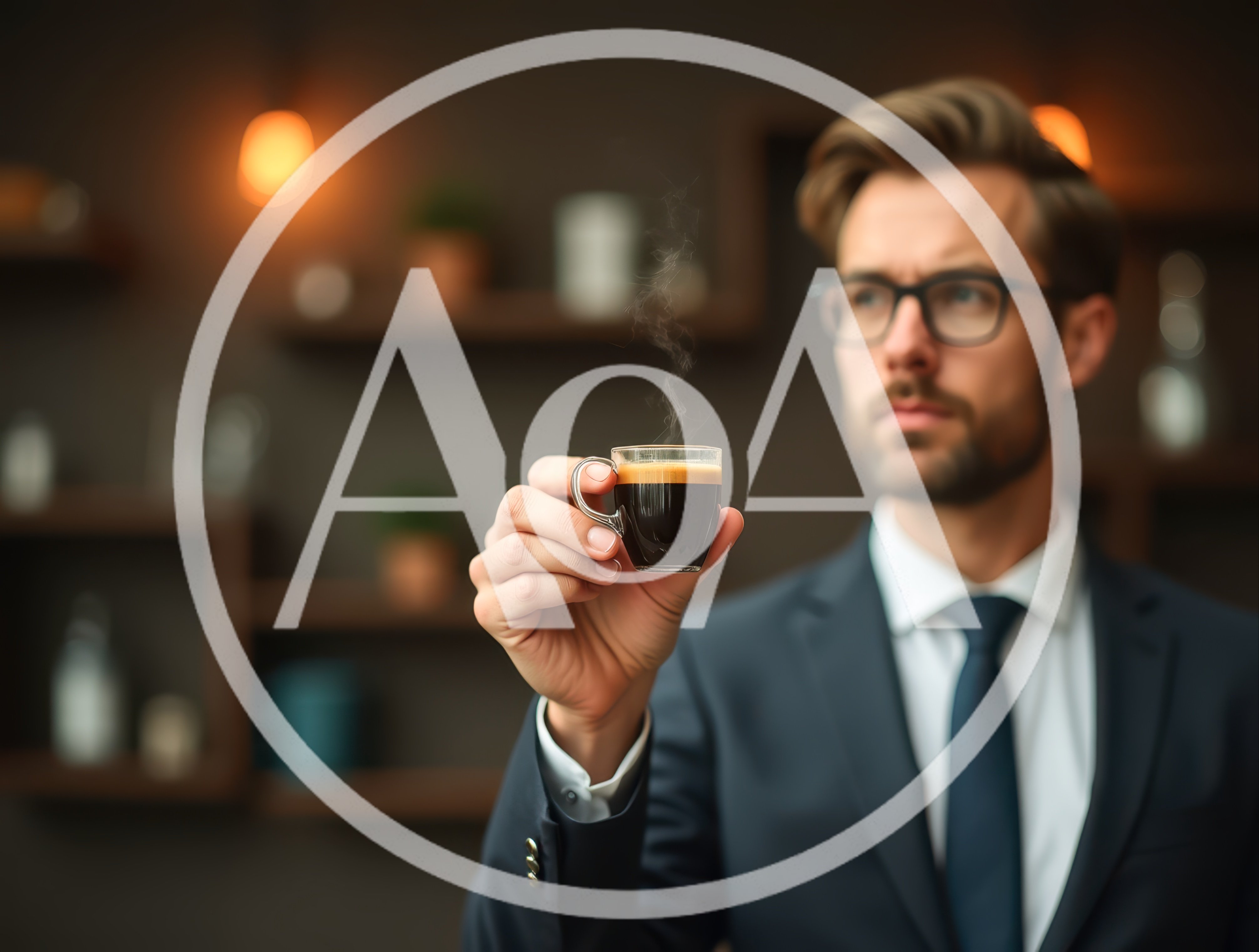 Professional Businessman Holding A Cup Of Espresso