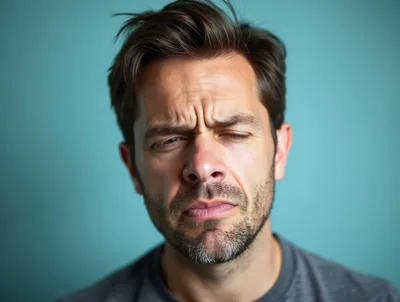 Portrait Of A Man With A Skeptical Expression