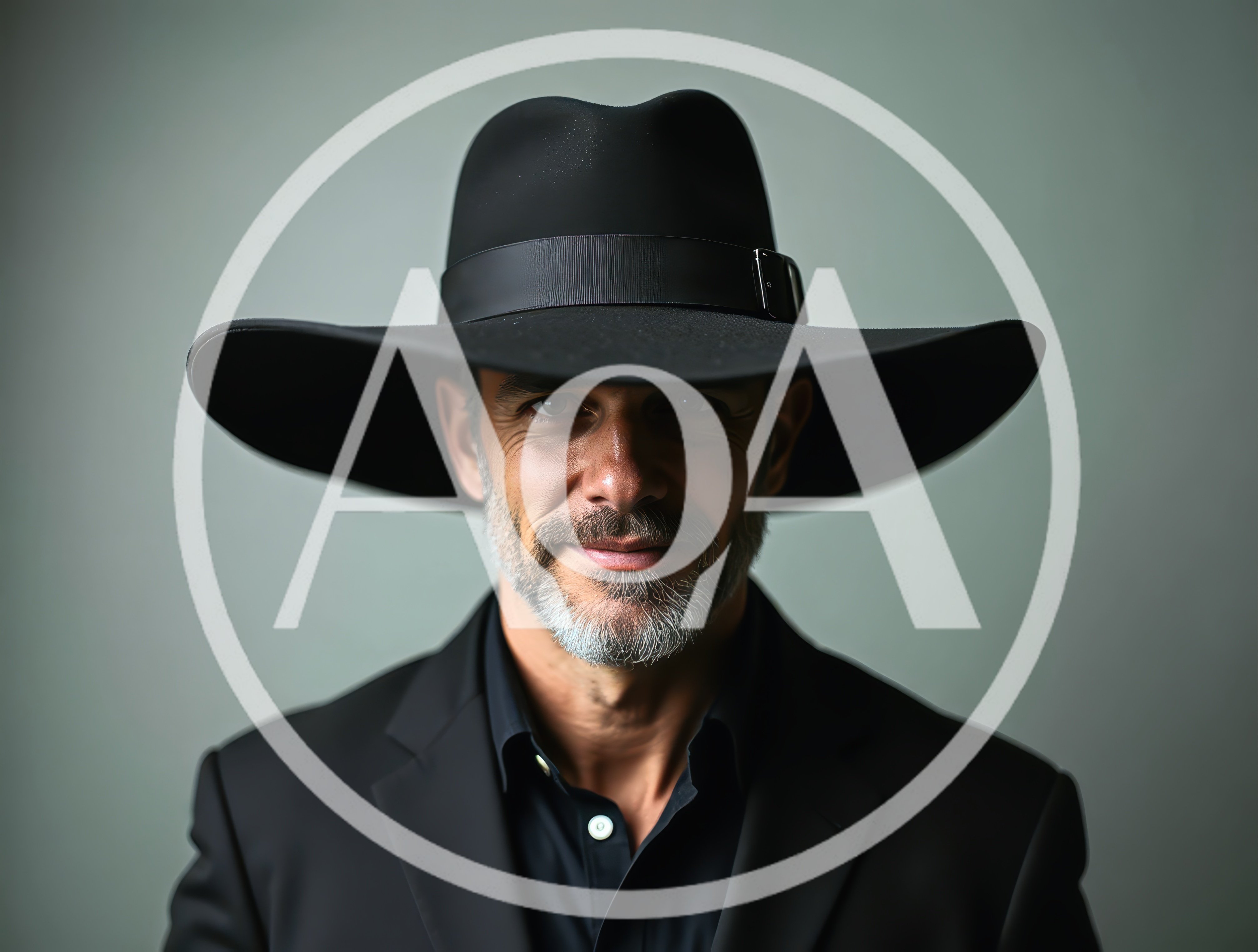 Portrait Of A Mature Man In A Black Hat