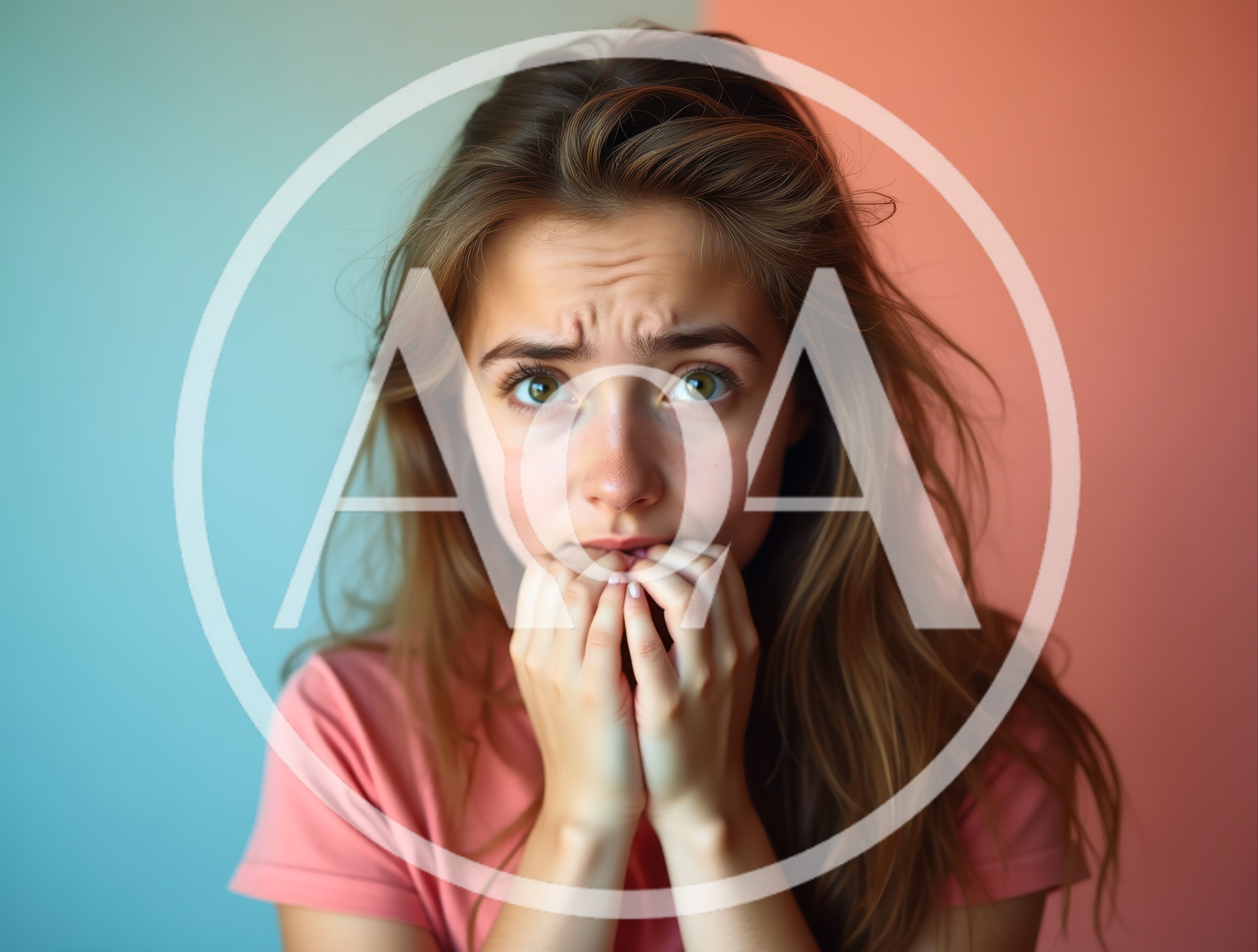 Young Woman Expressing Anxiety And Nervousness