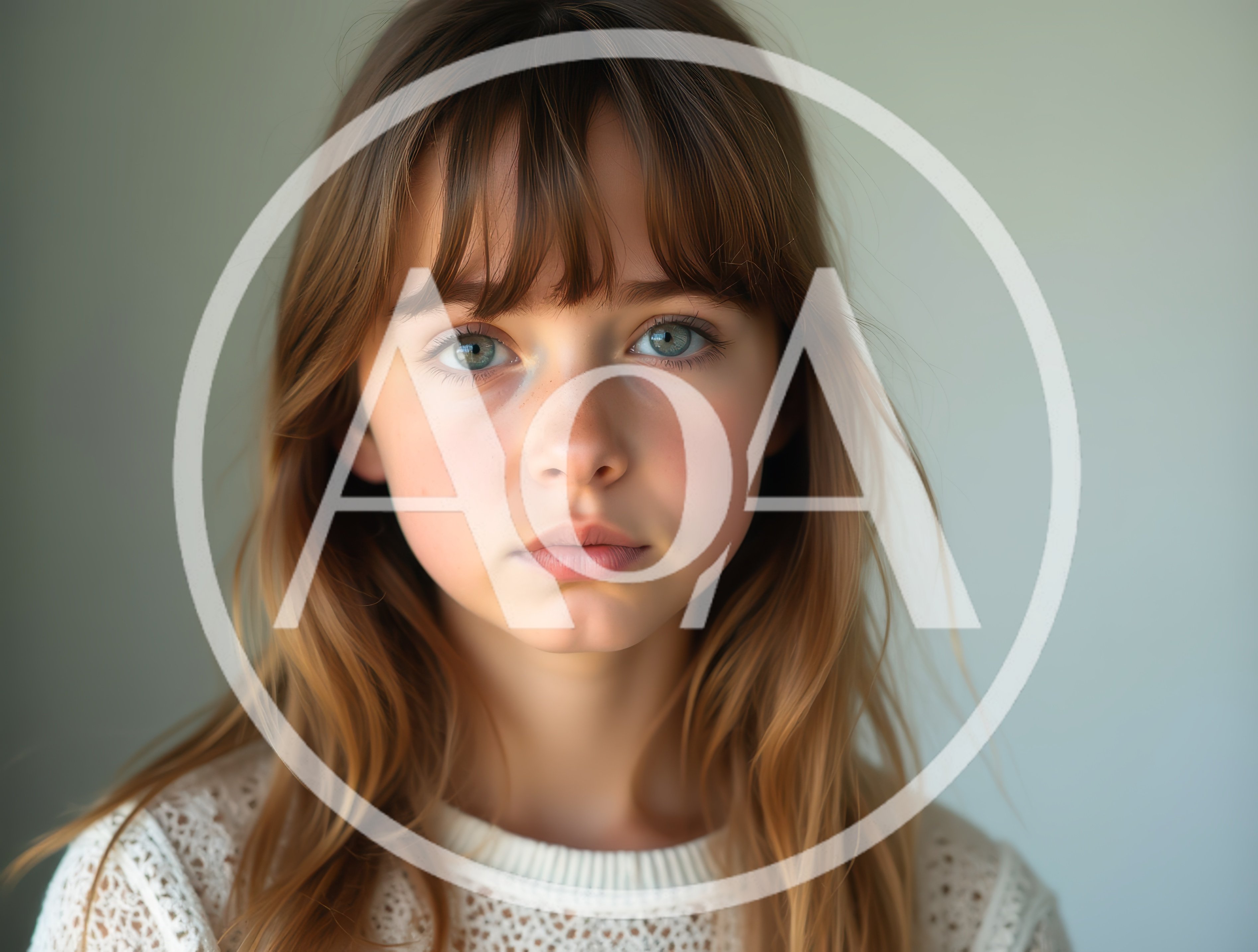 Portrait Of A Young Girl With Light Brown Hair