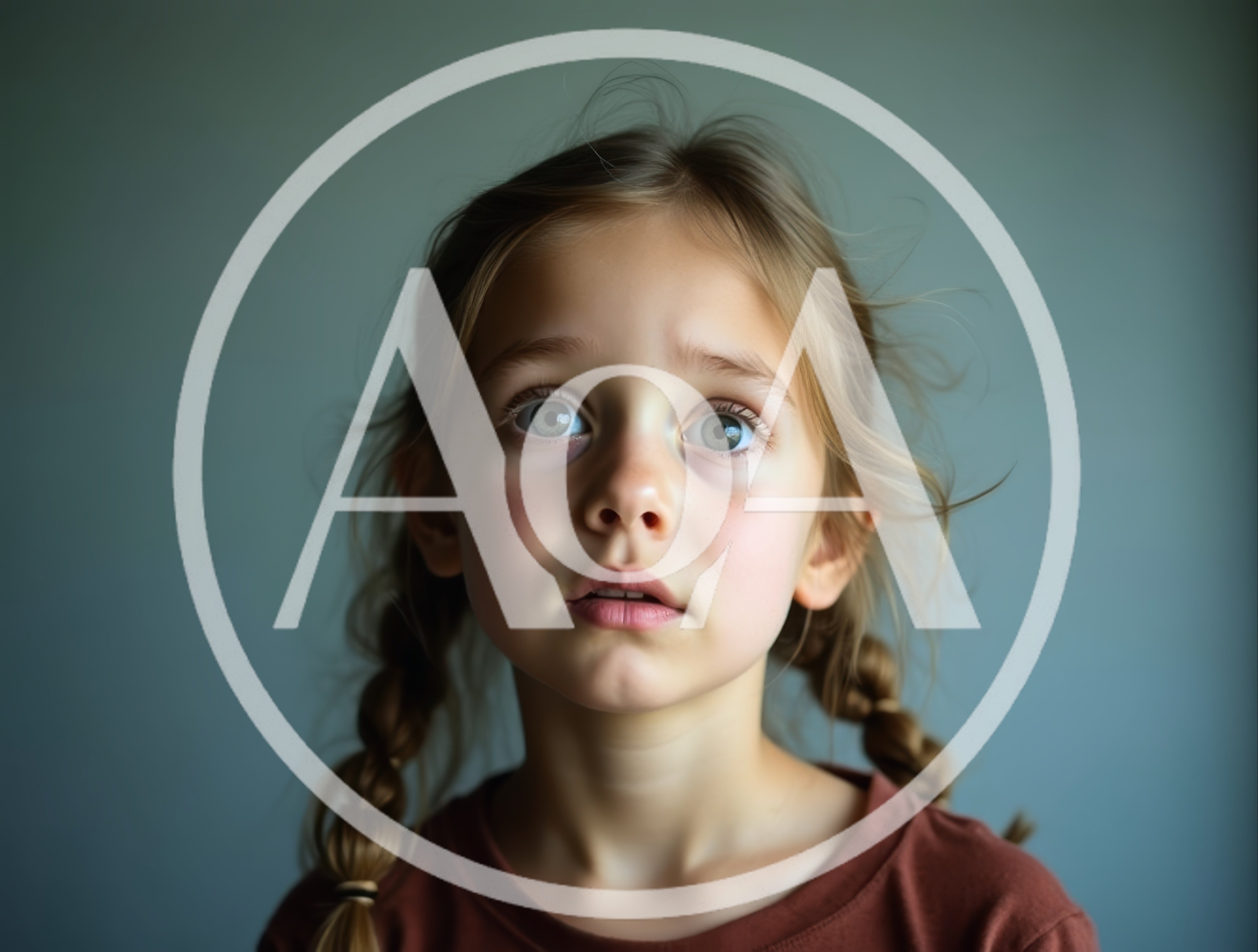 Portrait Of A Young Girl With Braided Hair