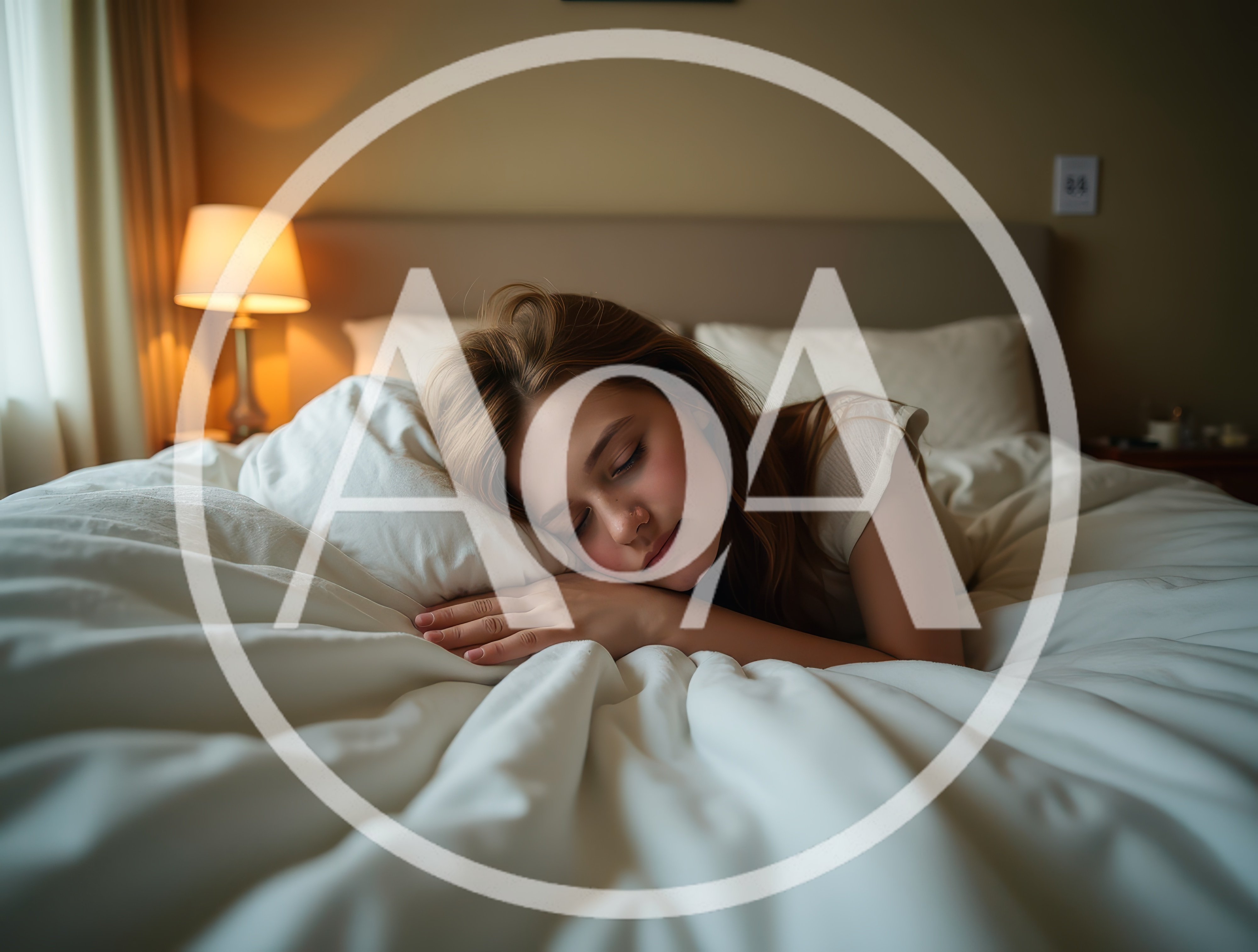 Young Woman Sleeping Peacefully In A Comfortable Bed