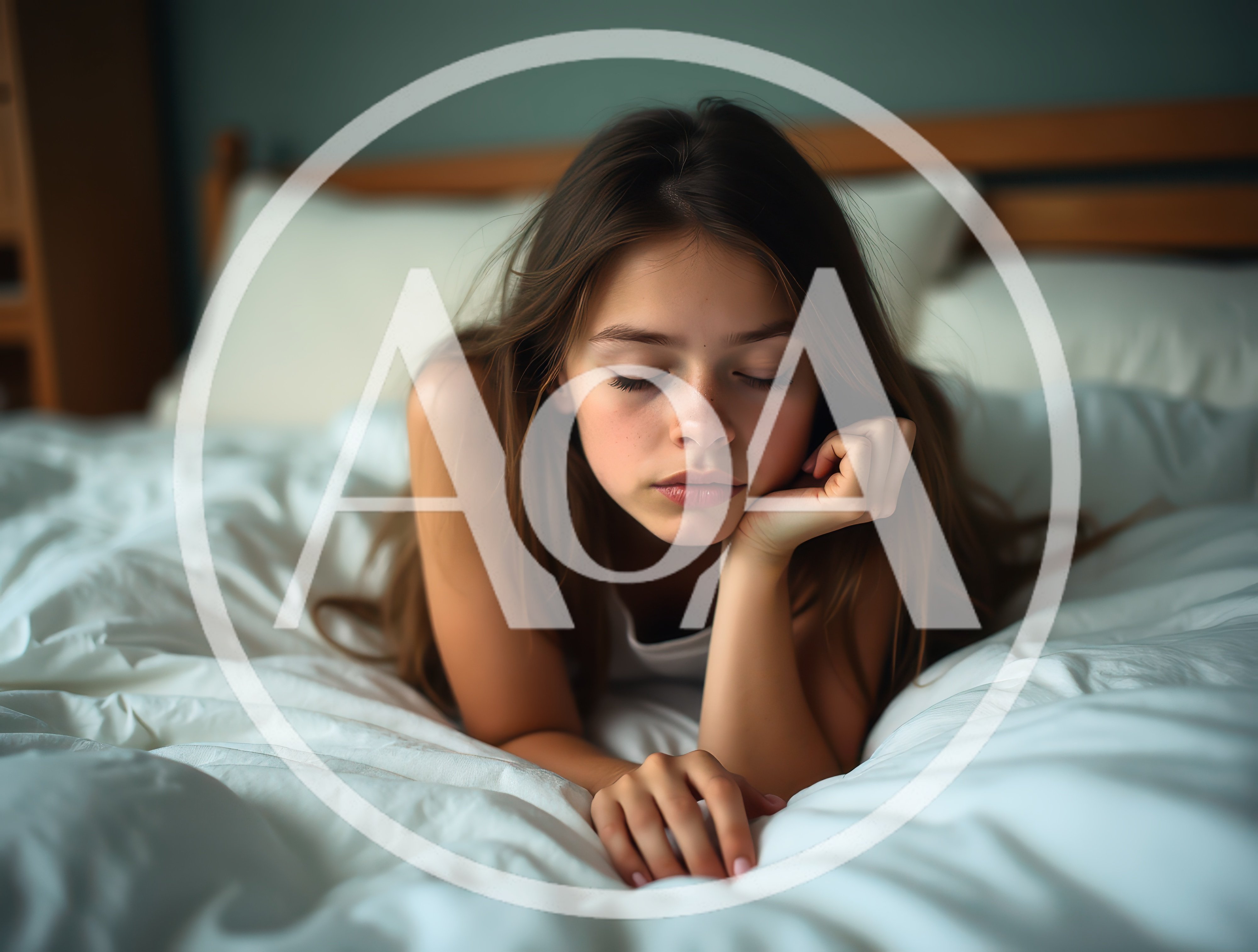Young Girl Resting On Bed In Bedroom