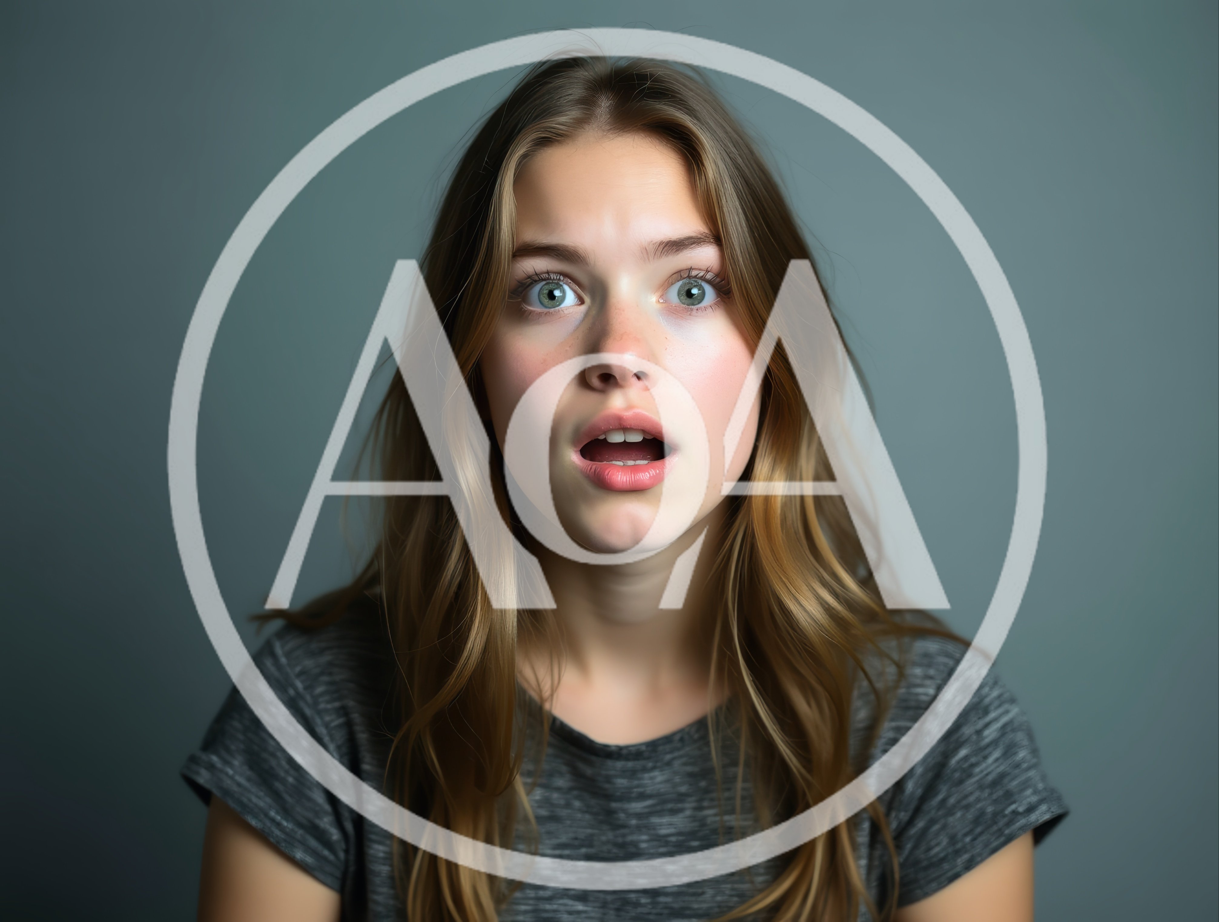 Surprised Young Woman With Wide Eyes And Open Mouth