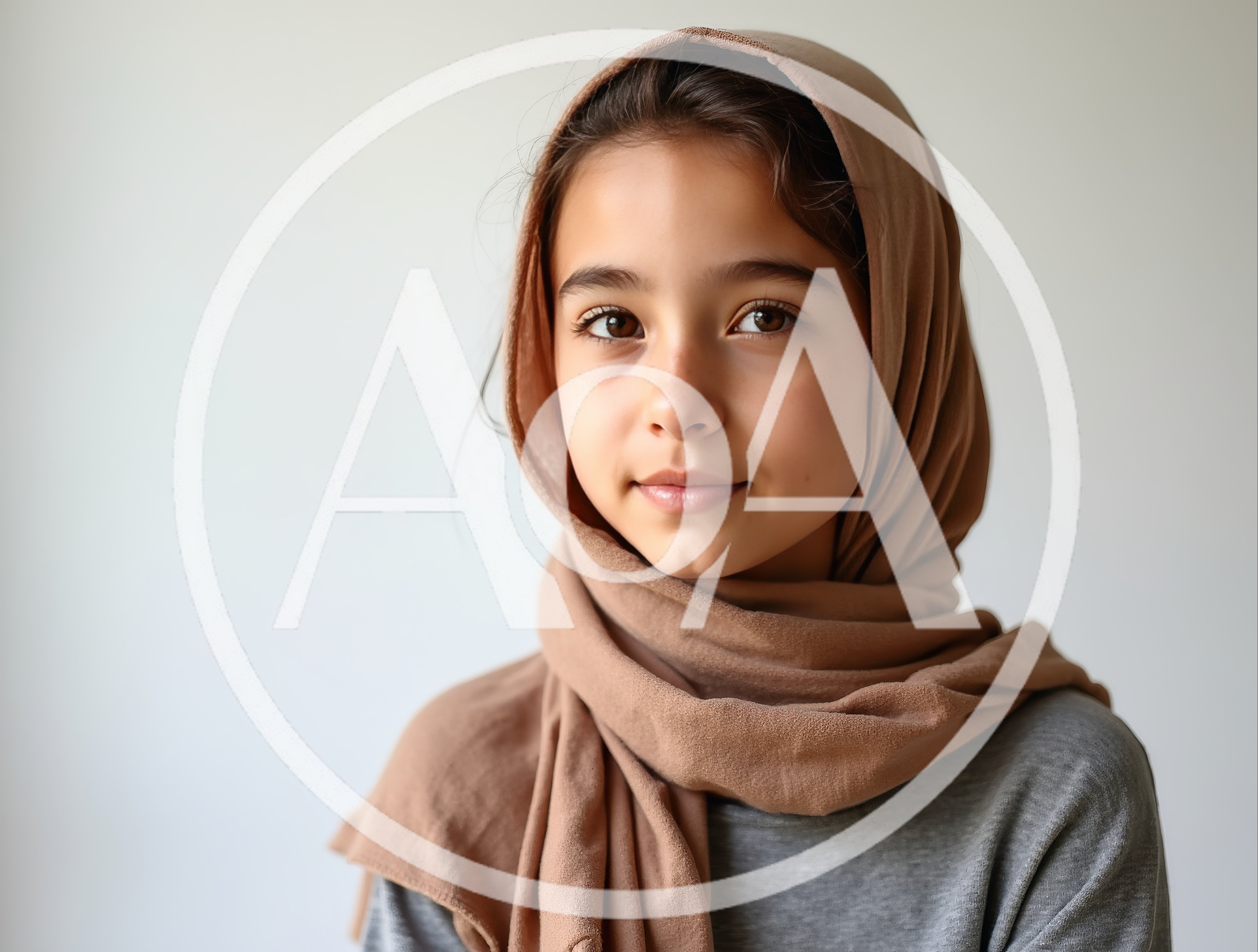 Portrait Of A Young Girl Wearing A Hijab