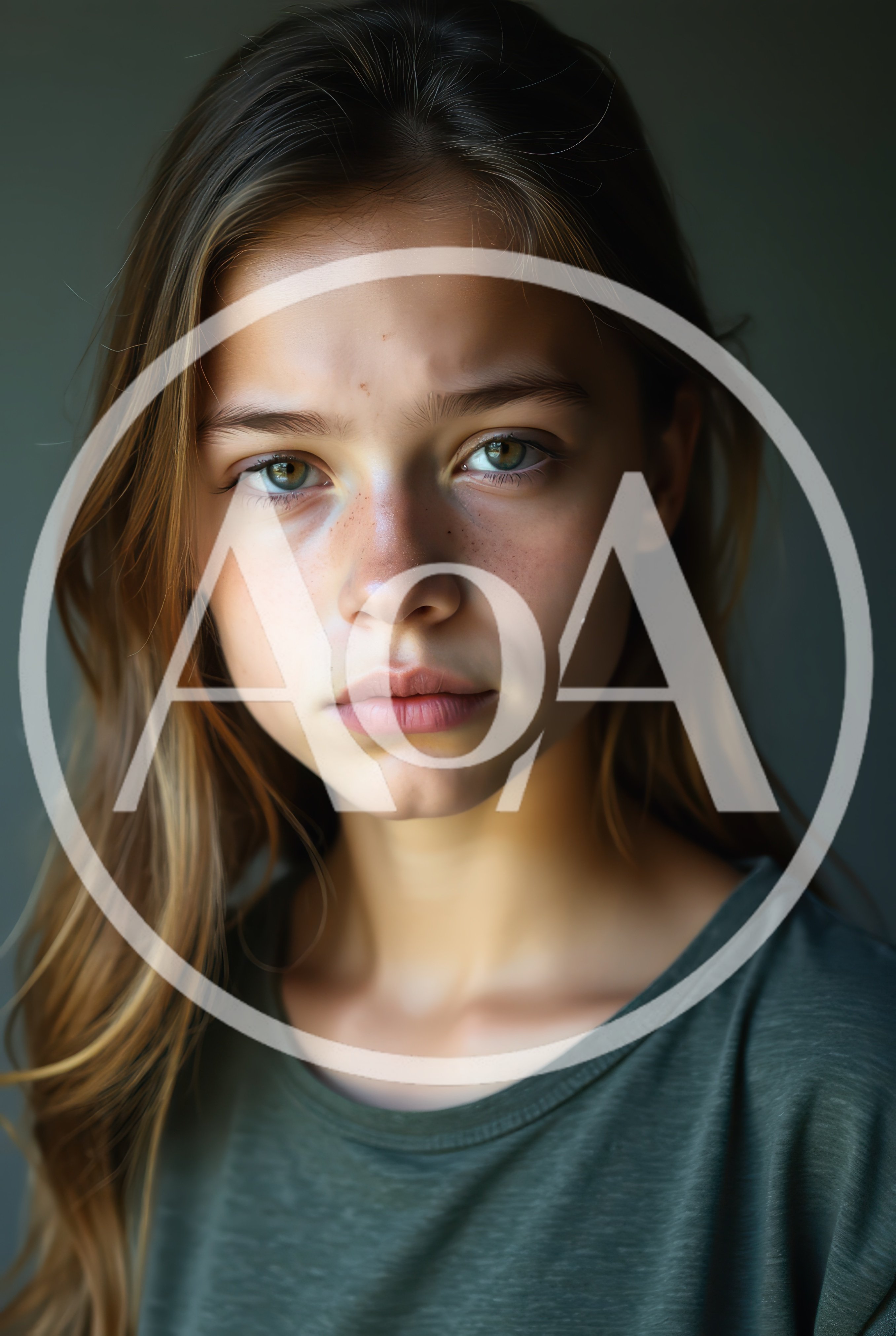 Portrait Of A Young Girl With Natural Features