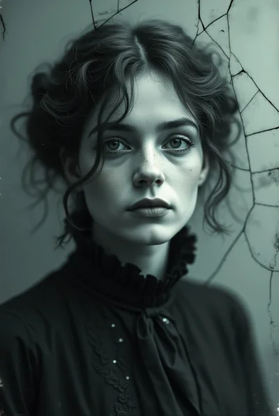Portrait Of A Young Woman With Victorian Style