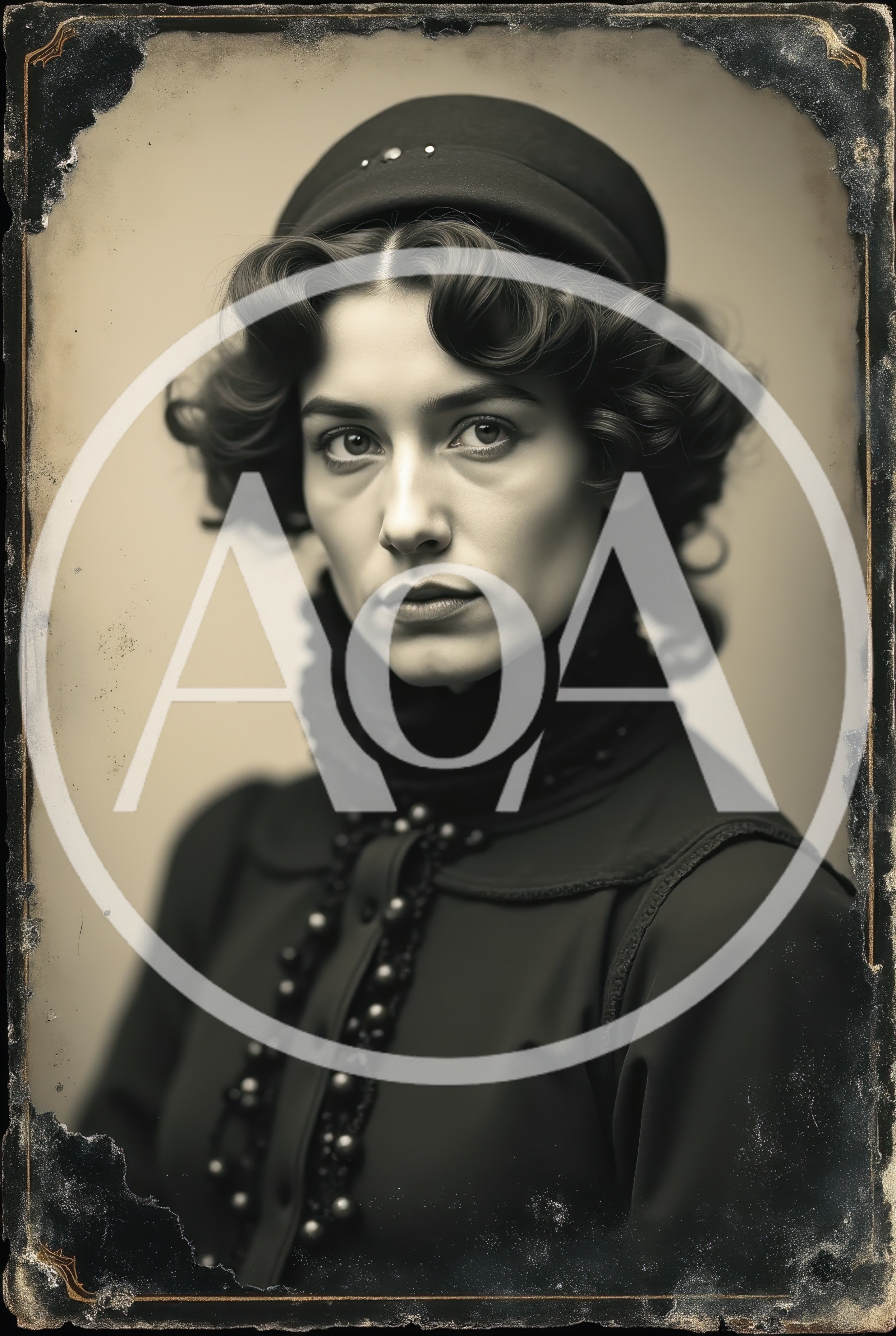Vintage Portrait Of A Woman In Victorian Attire
