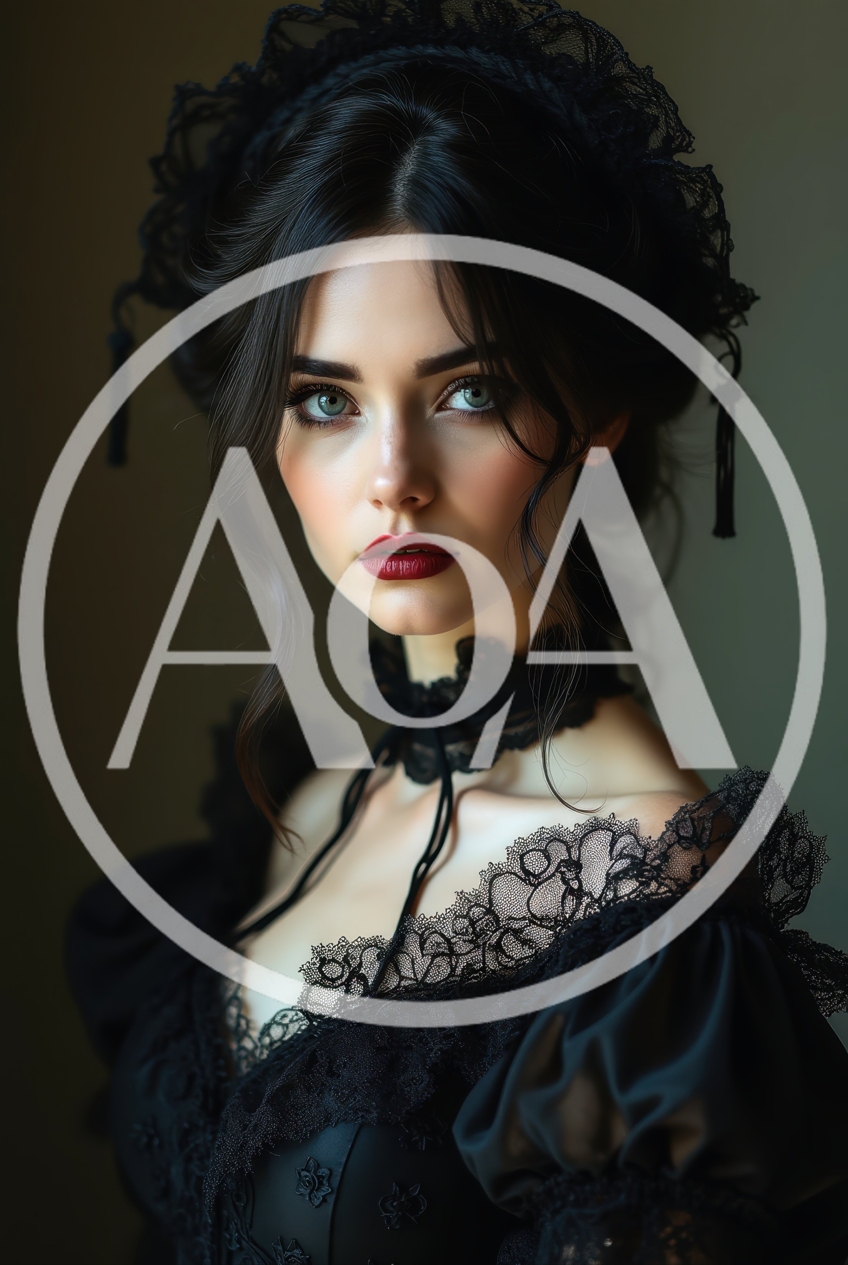 Portrait Of A Young Woman In Victorian Gothic Attire