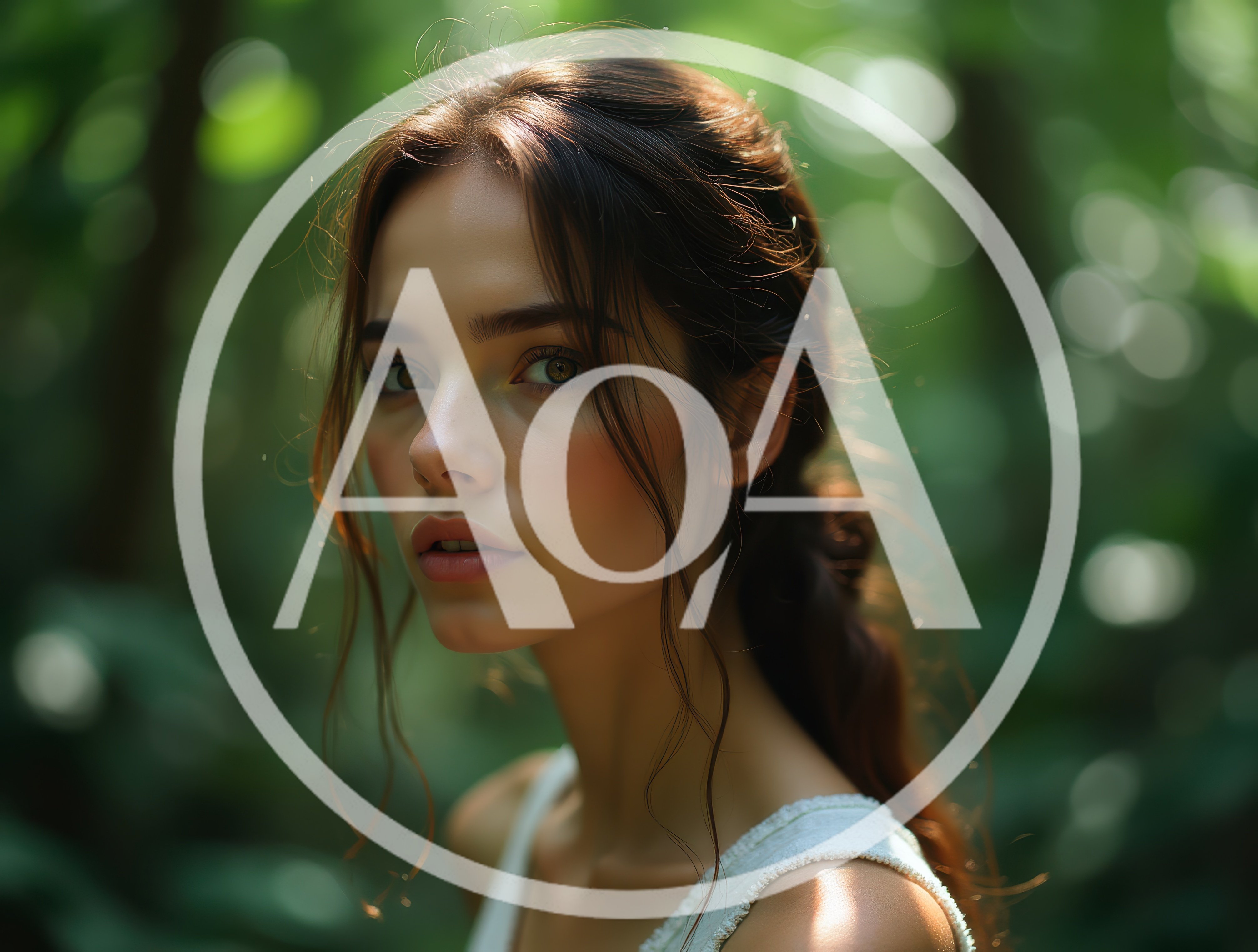 Portrait Of A Young Woman In A Forest