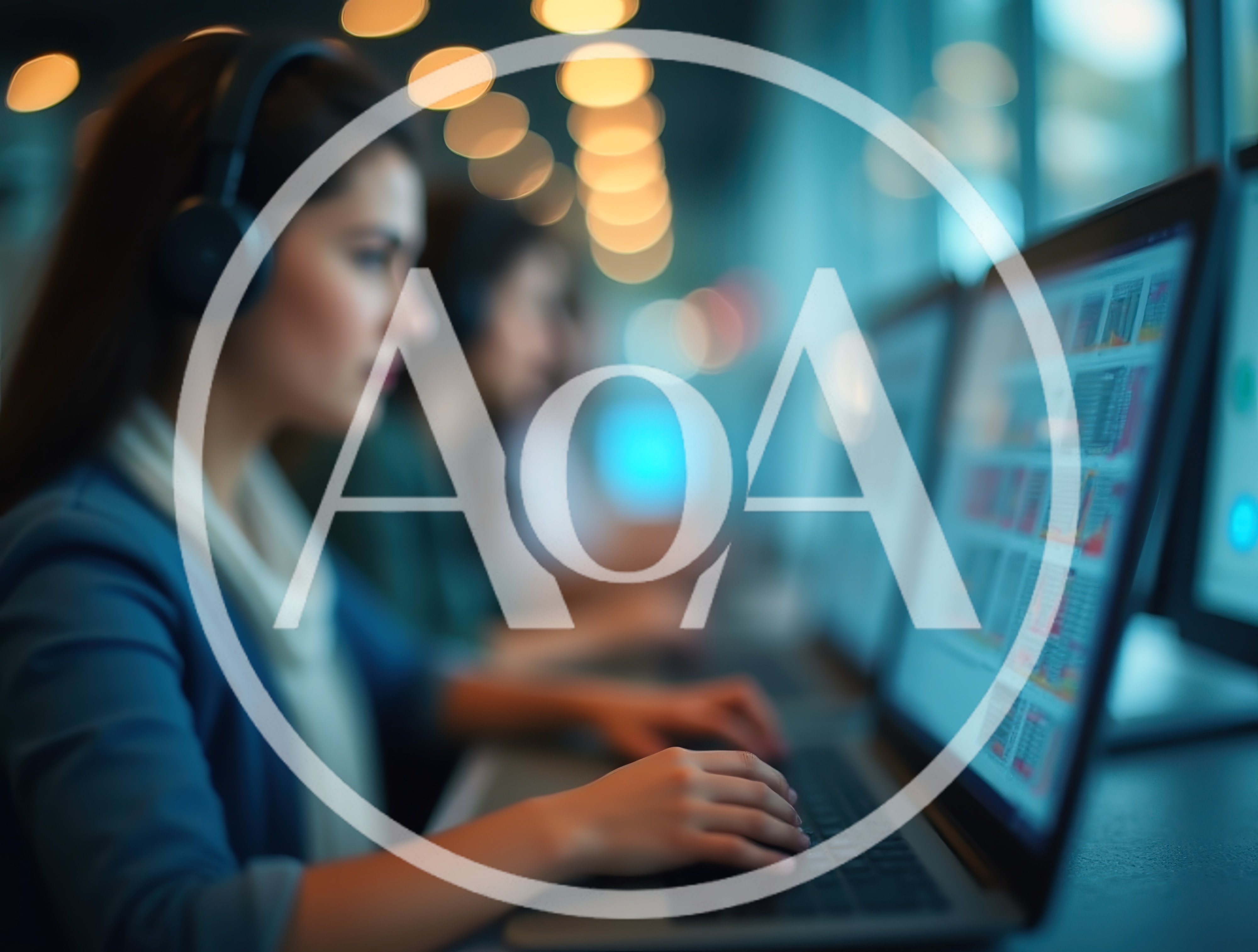 Customer Support Representative Working In A Modern Office
