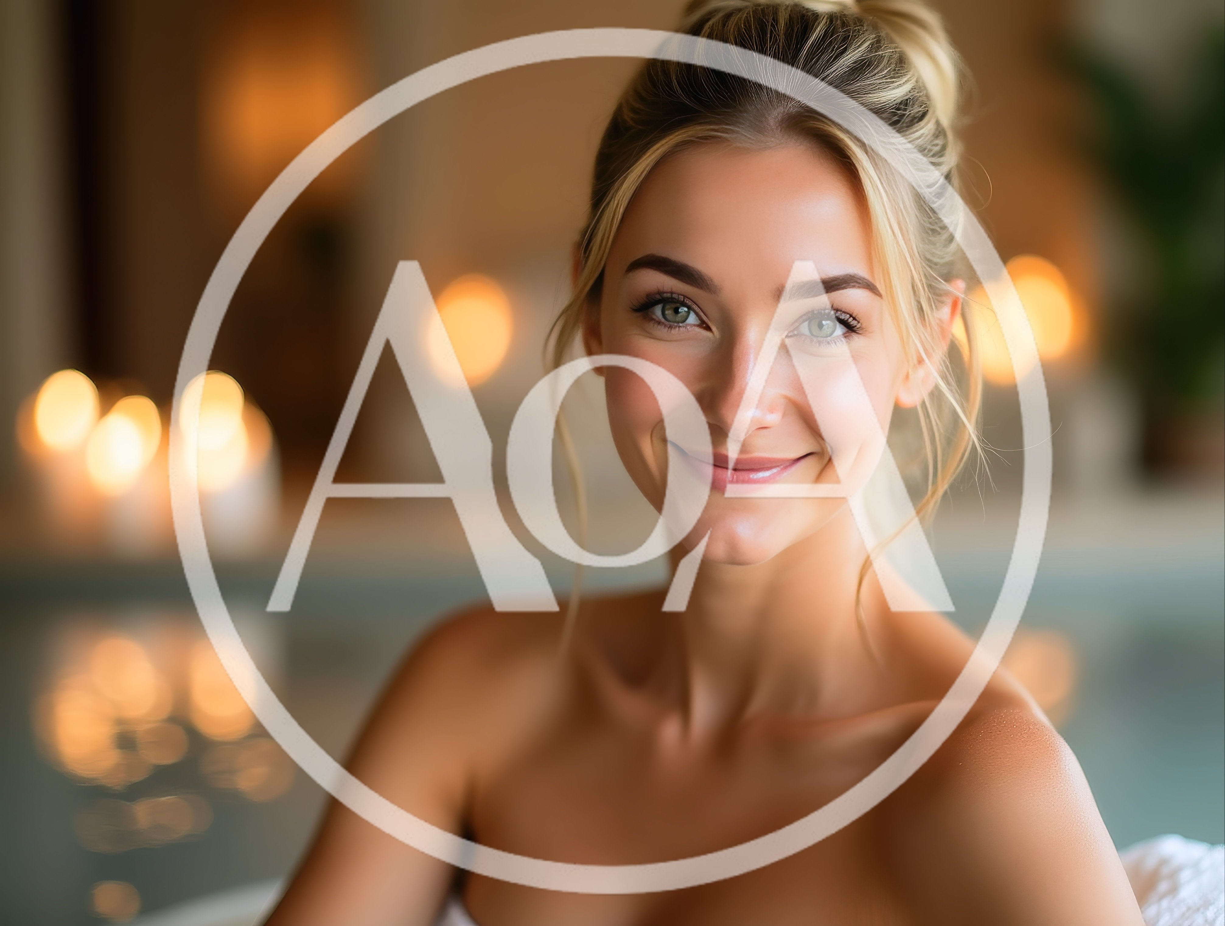 Beautiful Woman Relaxing In A Luxury Spa Pool