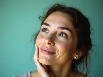 Portrait Of A Thoughtful Young Woman Looking Upwards