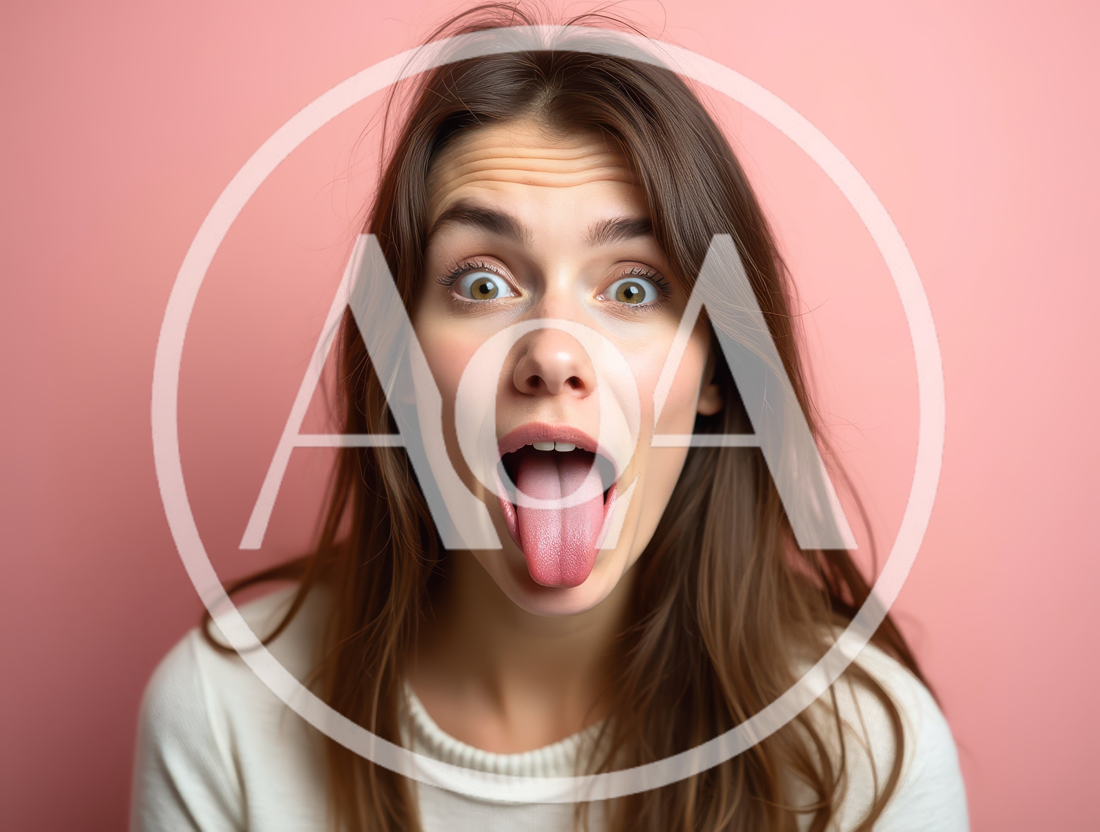 Young Woman Making A Silly Face With Tongue Out