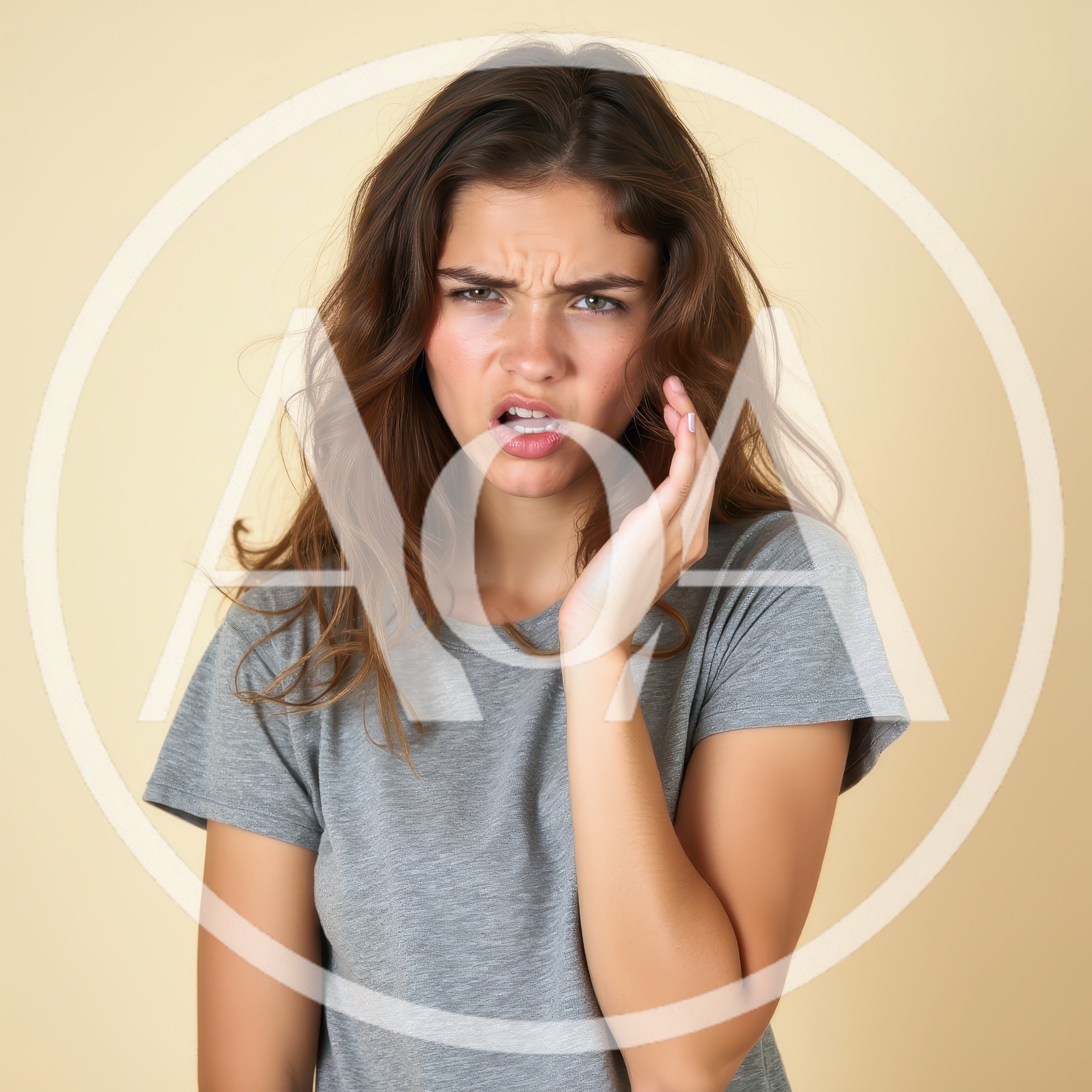 Young Woman Expressing Discomfort and Toothache