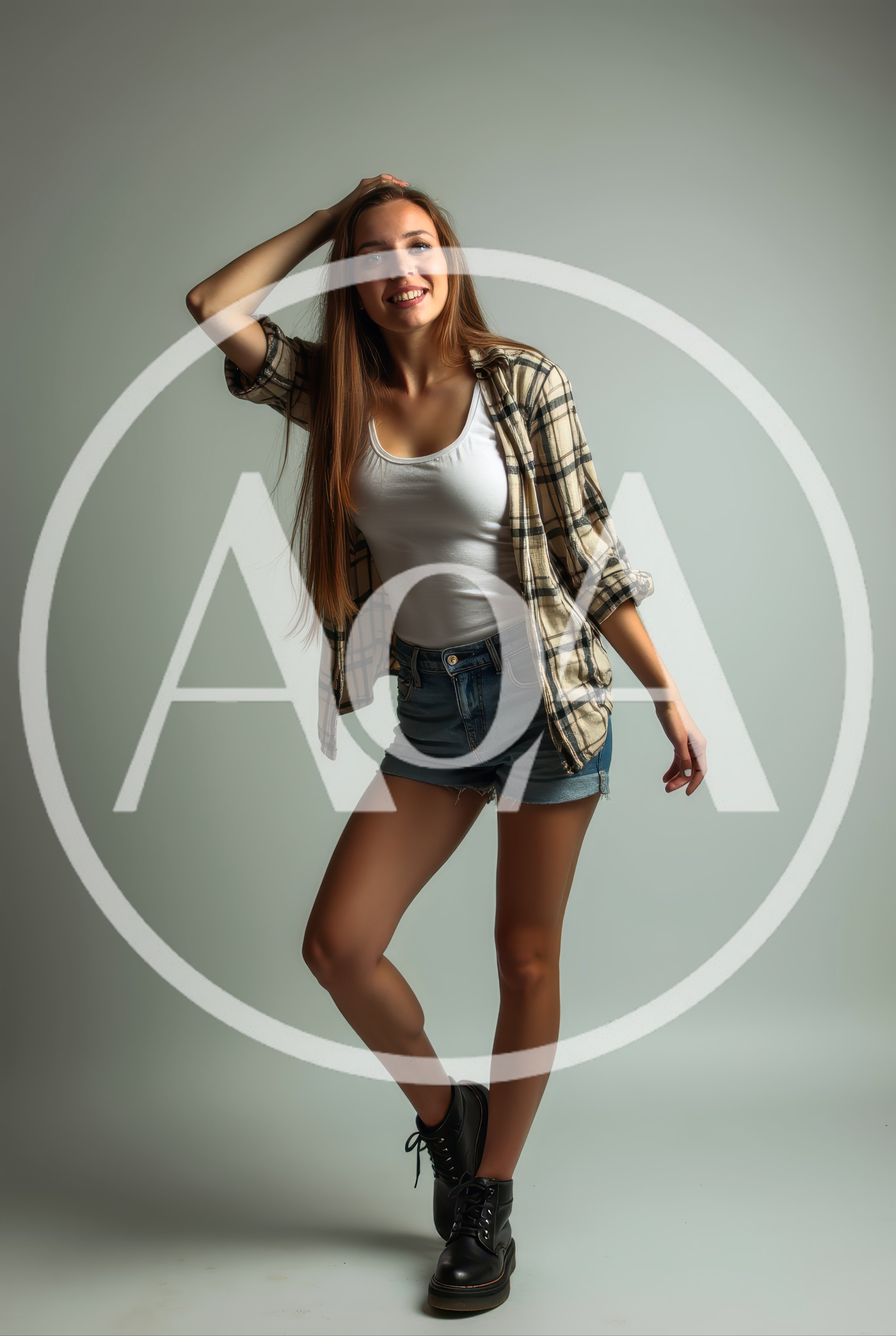 Young Woman Posing in Casual Summer Outfit
