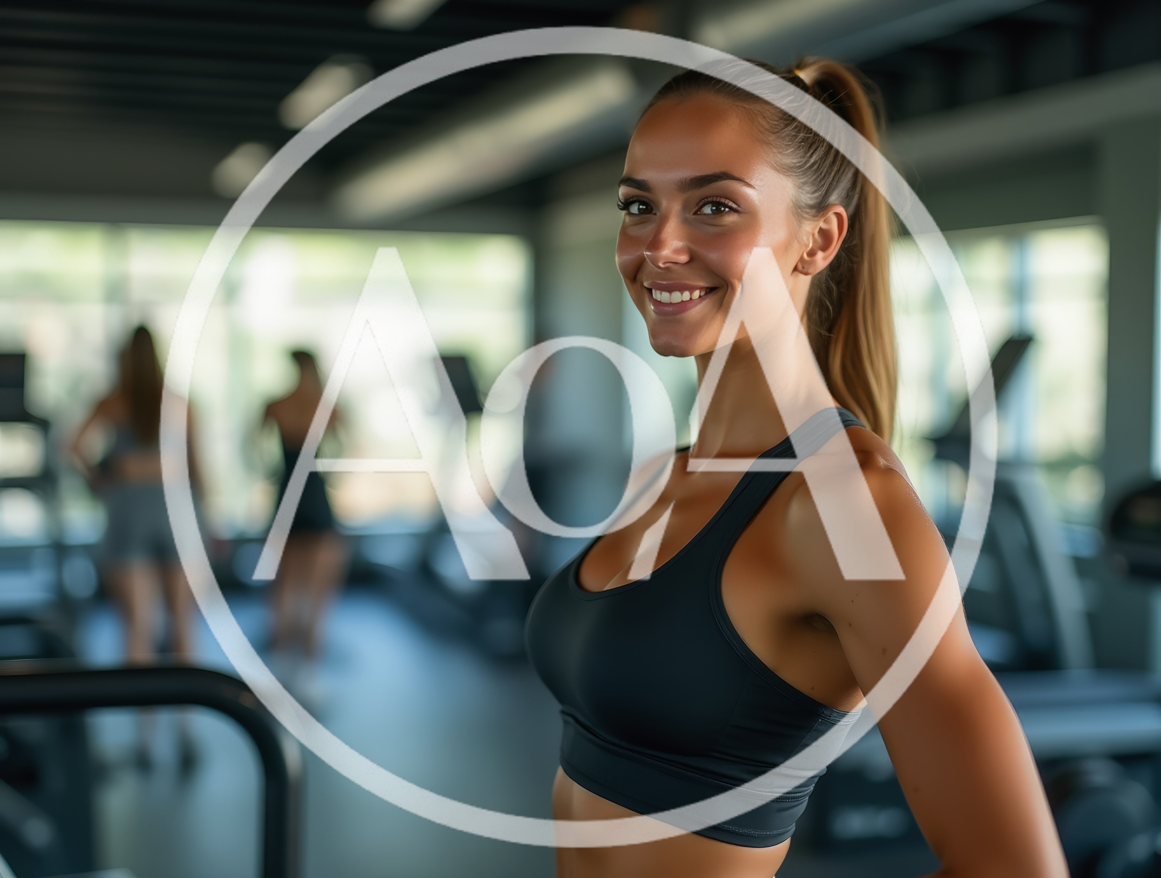Fit Woman Smiling In A Modern Gym Setting
