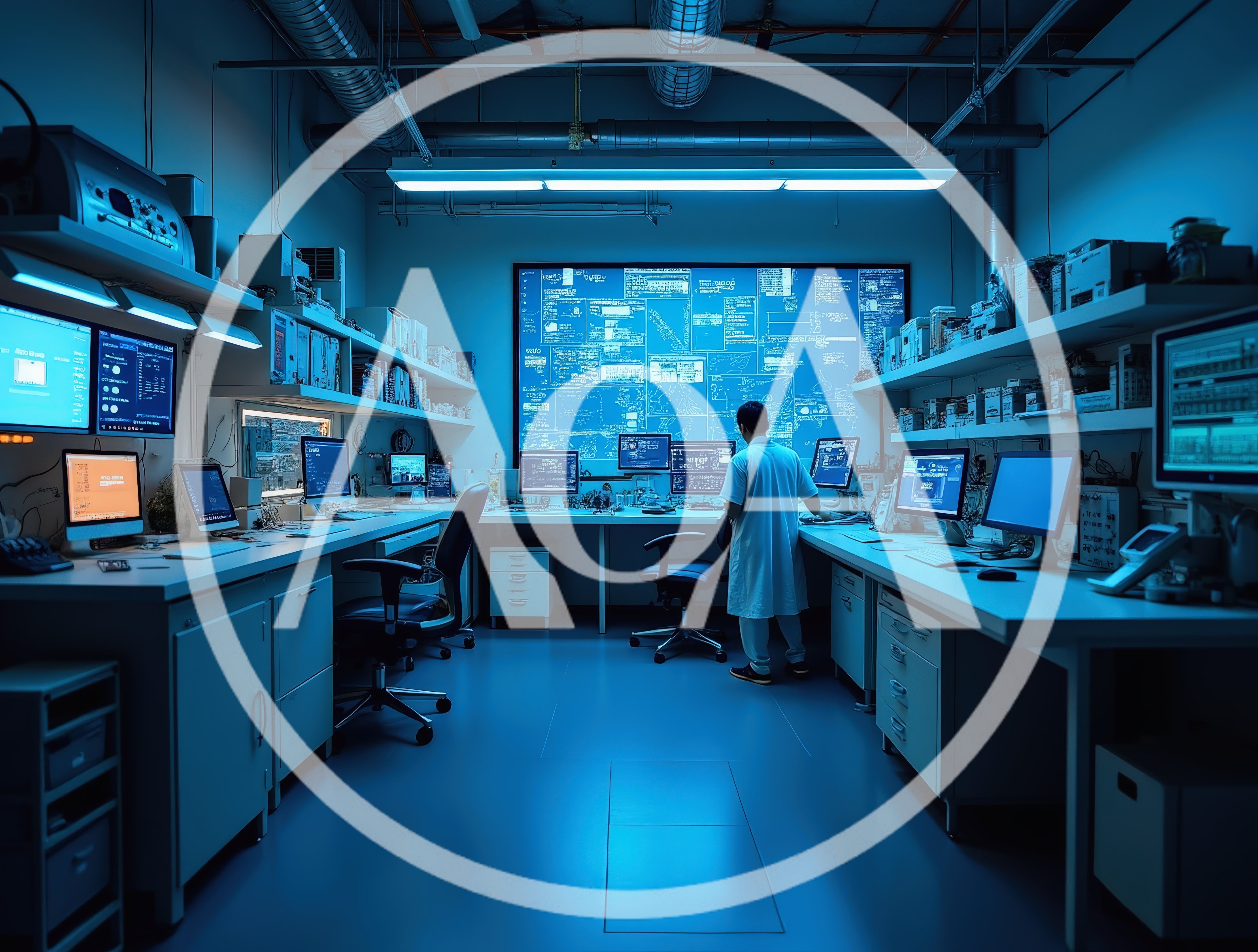 Scientist Working In A High Tech Laboratory