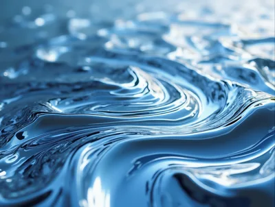 Abstract Liquid Metal Surface With Rippling Waves