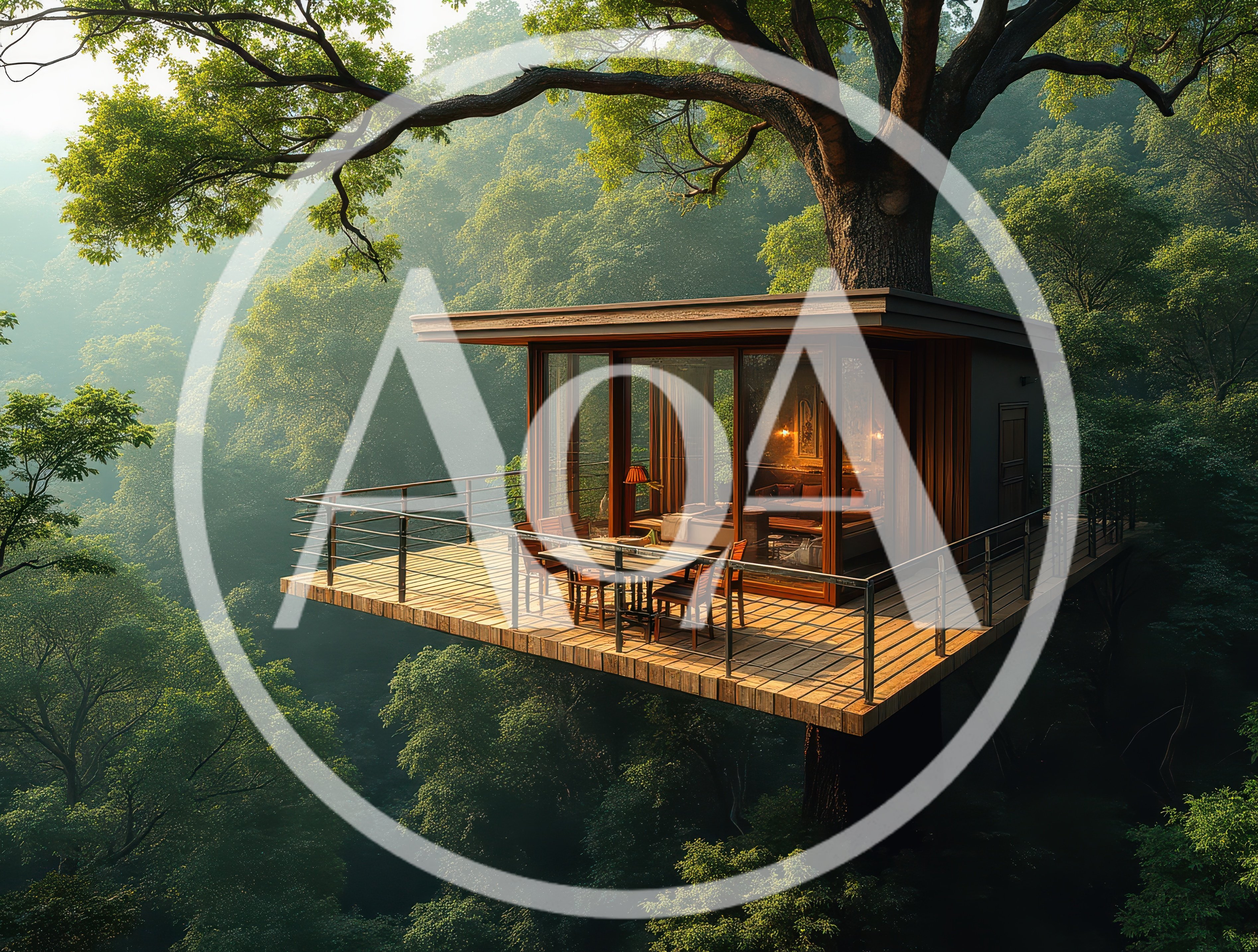 Modern Treehouse Cabin With Scenic Forest View