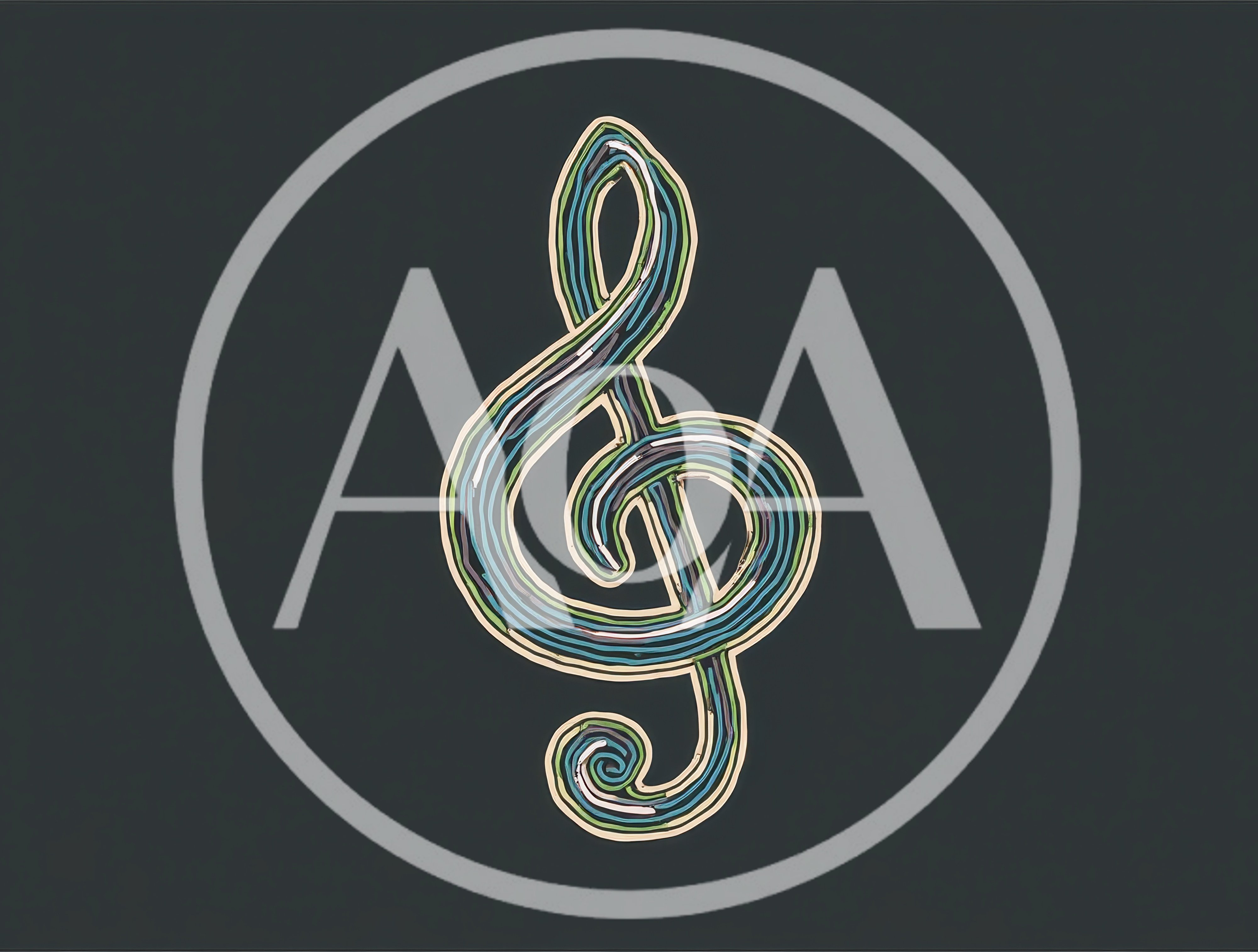 Stylized Treble Clef Musical Symbol Illustration