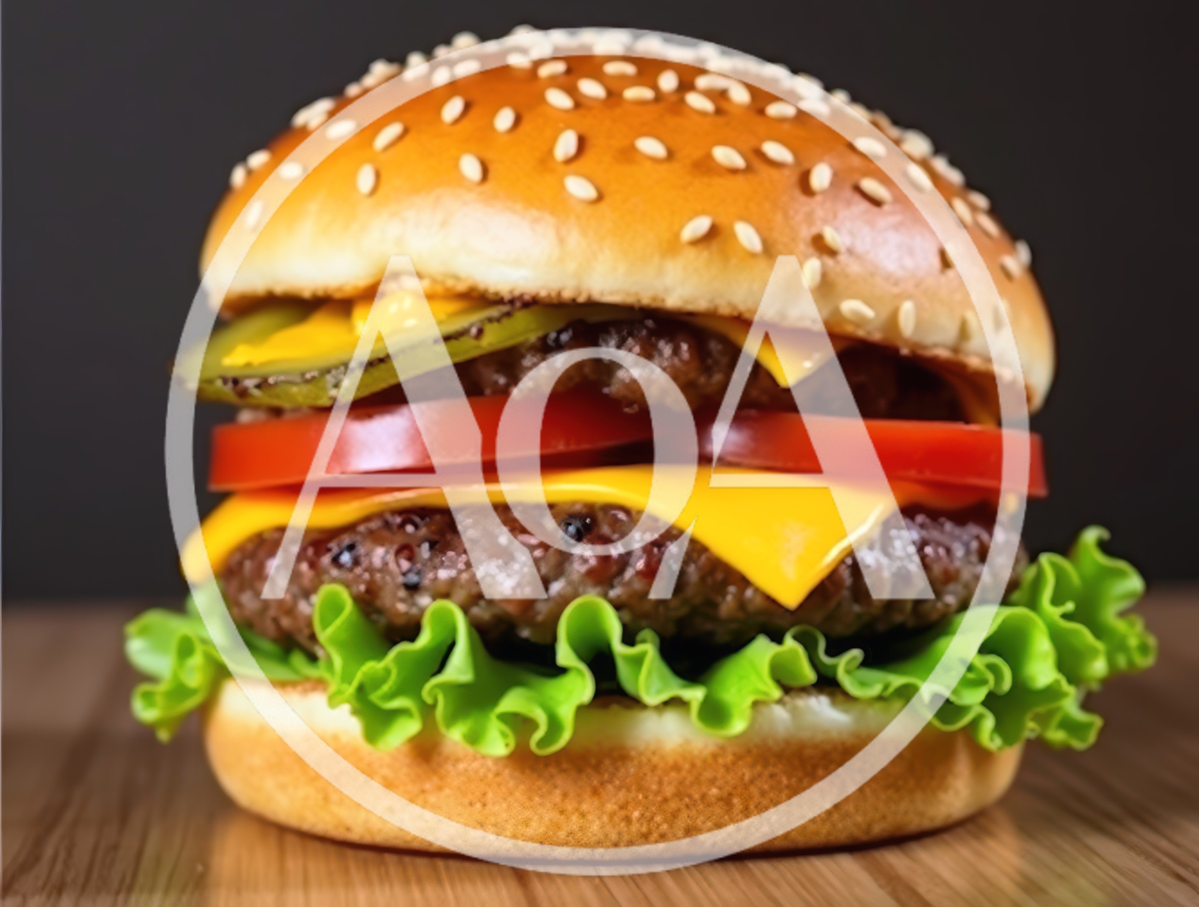 Delicious Double Cheeseburger With Fresh Lettuce And Tomato