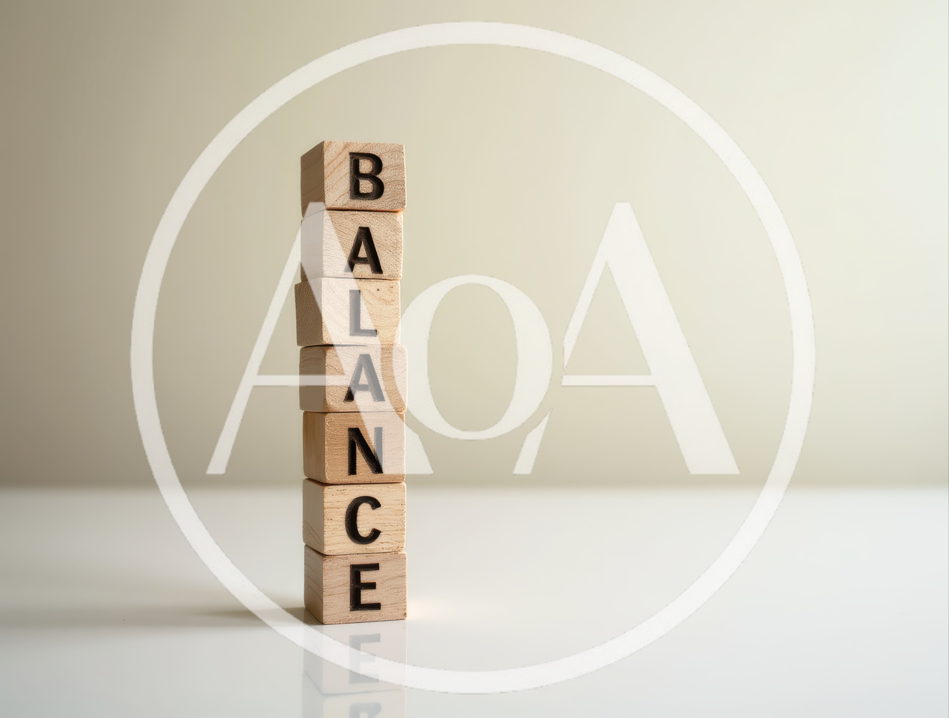 Wooden Blocks Stacked To Spell The Word Balance