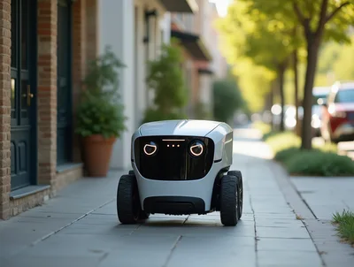 Autonomous Delivery Robot Navigating A City Sidewalk