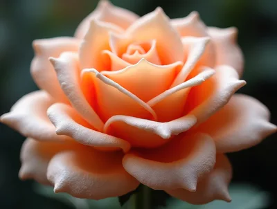 Close Up Of A Peach Colored Rose