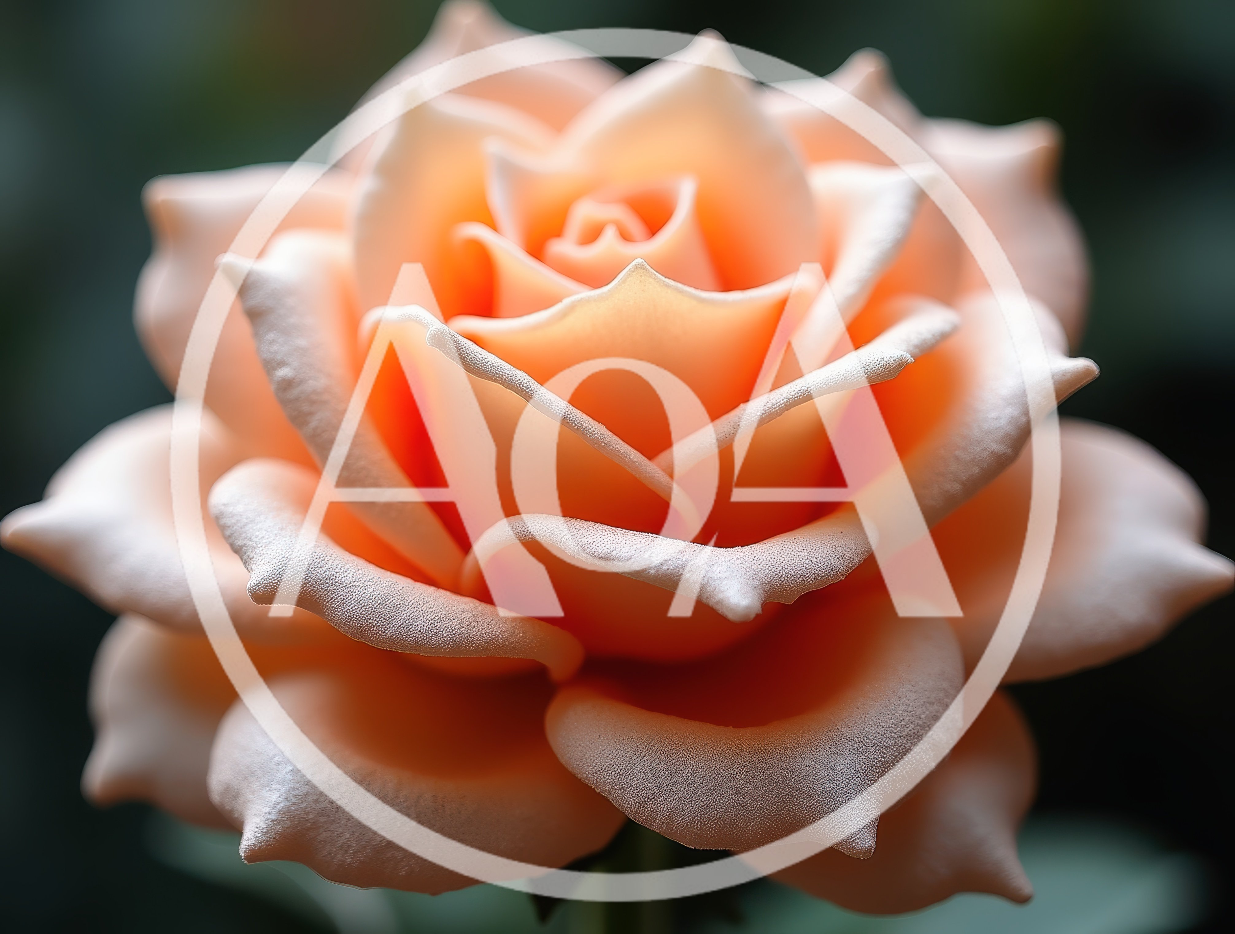 Close Up Of A Peach Colored Rose