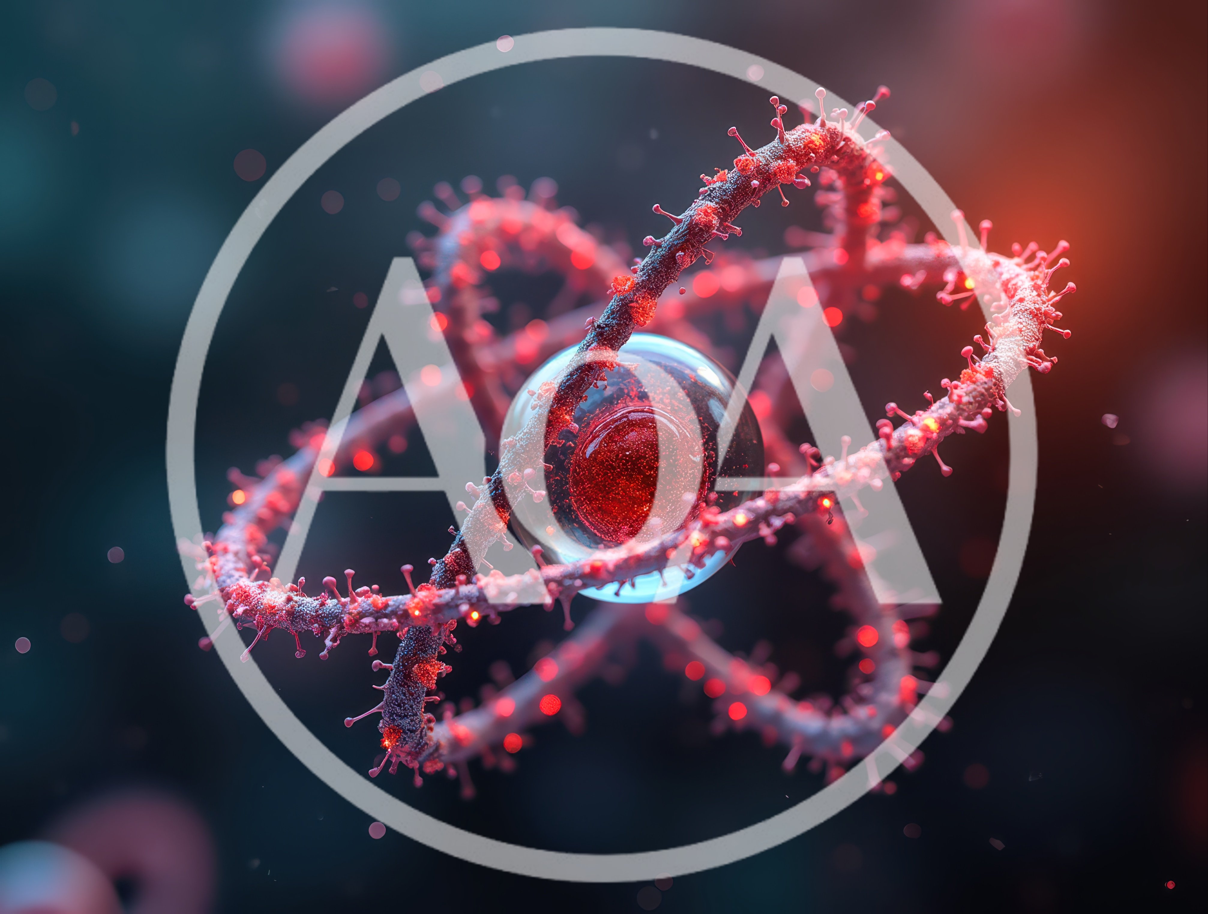 3D Render of Viral Particle Atomic Structure