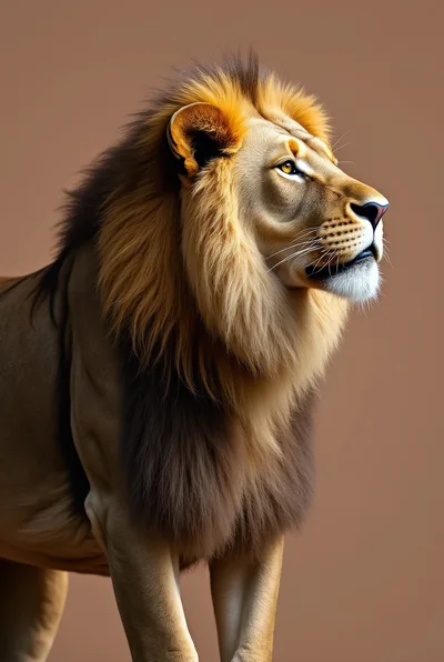Majestic Male Lion Profile Portrait