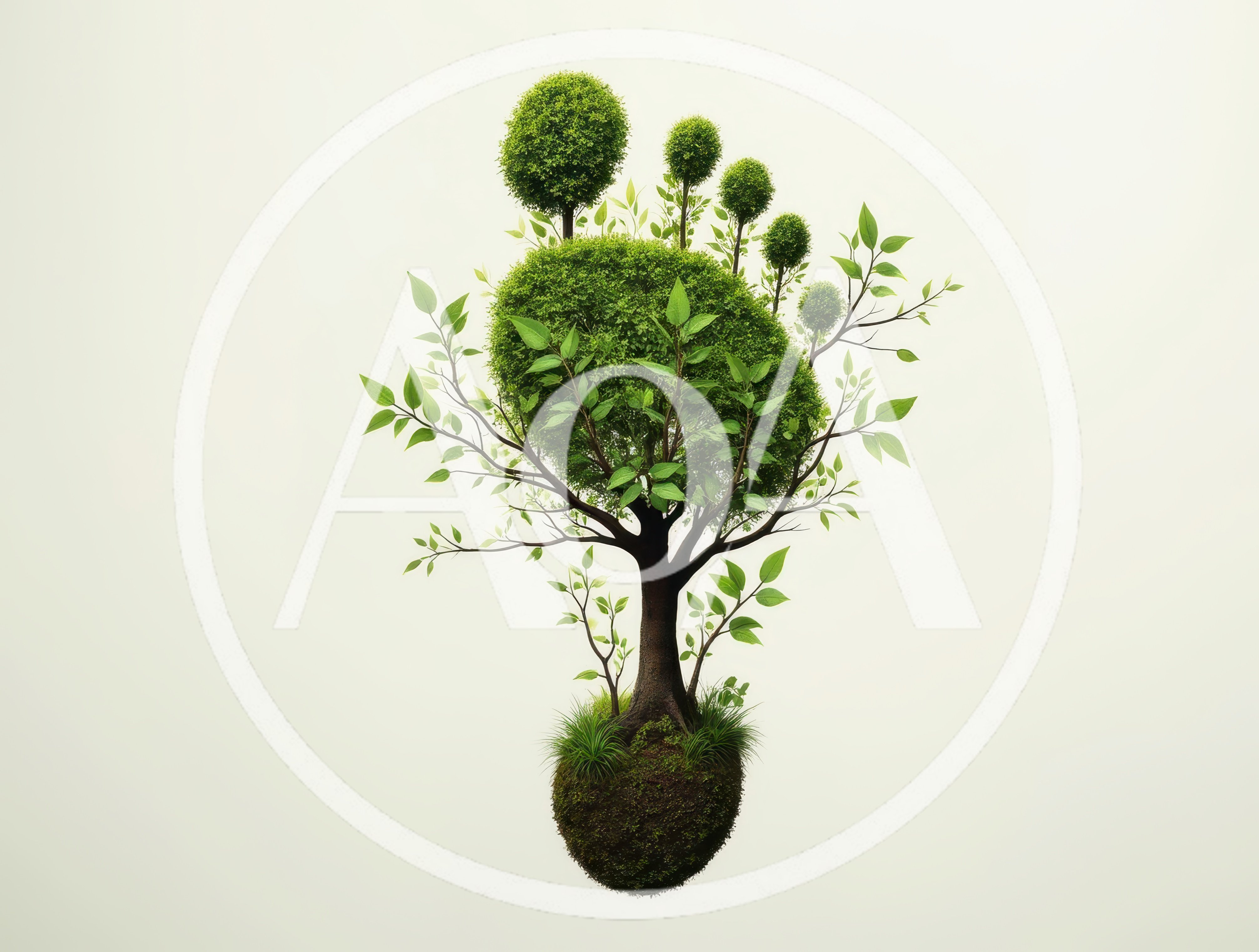 Floating Tree Shaped Like A Human Footprint