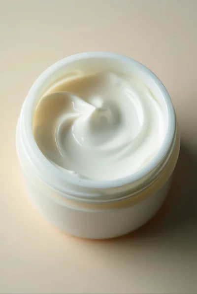 Open Jar Of White Face Cream