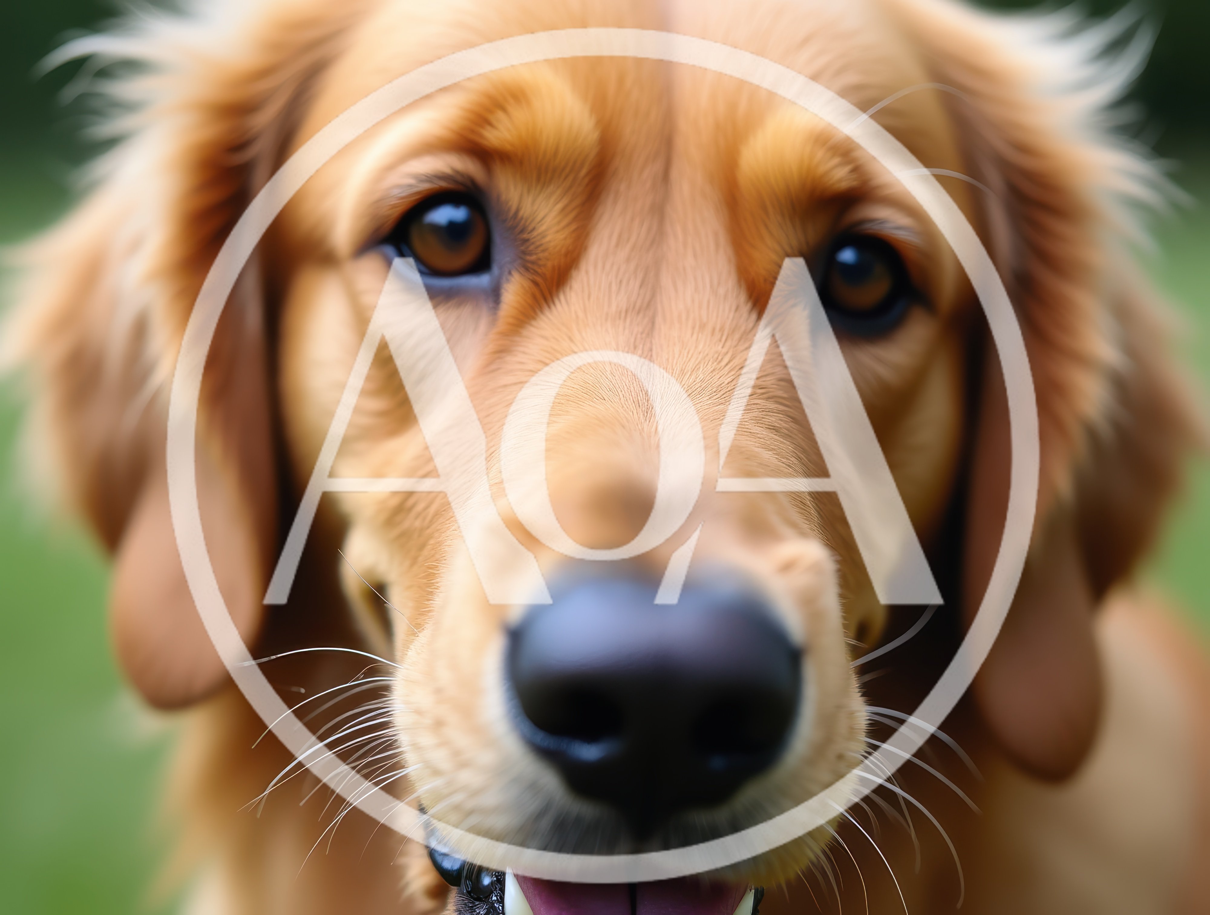 Close Up Portrait Of A Golden Retriever Dog