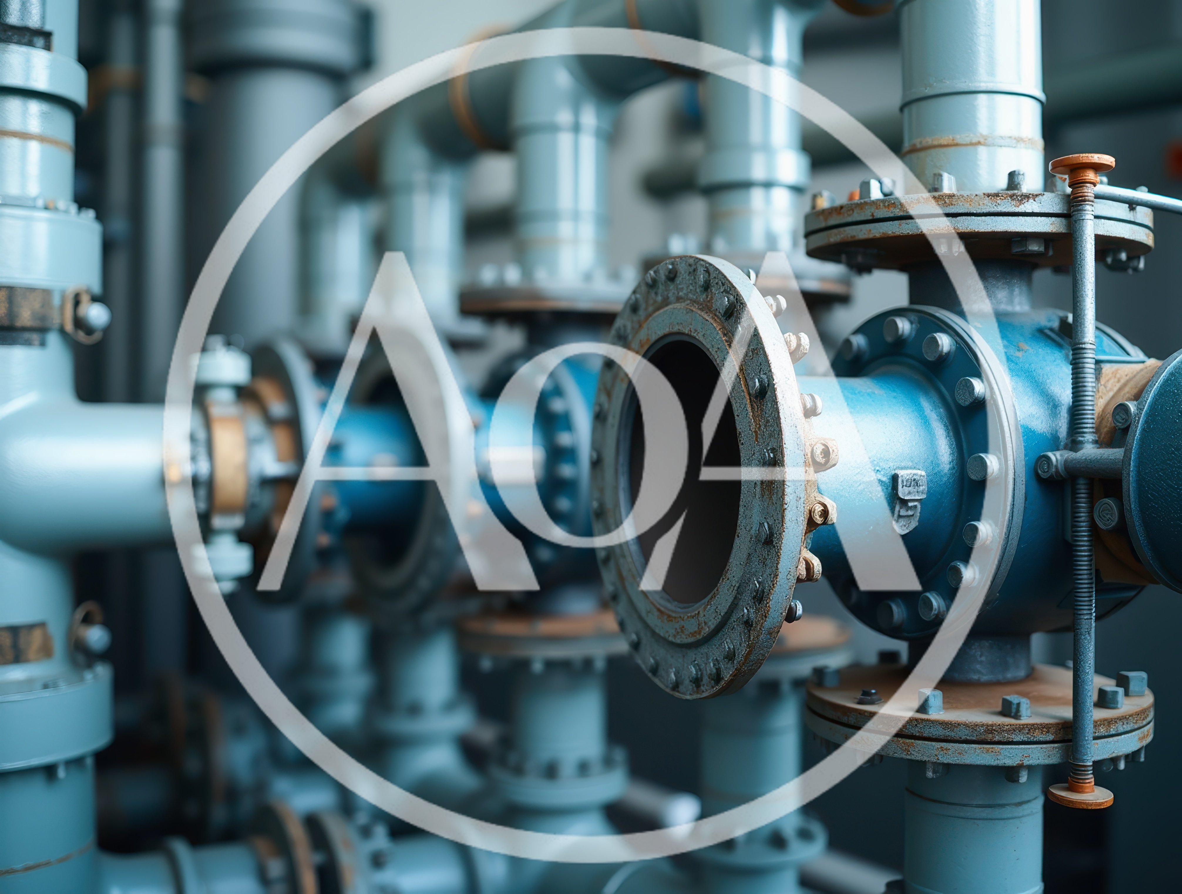 Industrial Pipe System With Flanged Connections