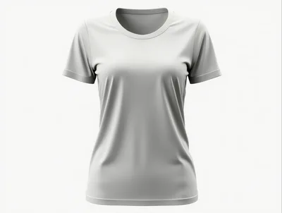 Blank Light Gray Women T-Shirt Mockup